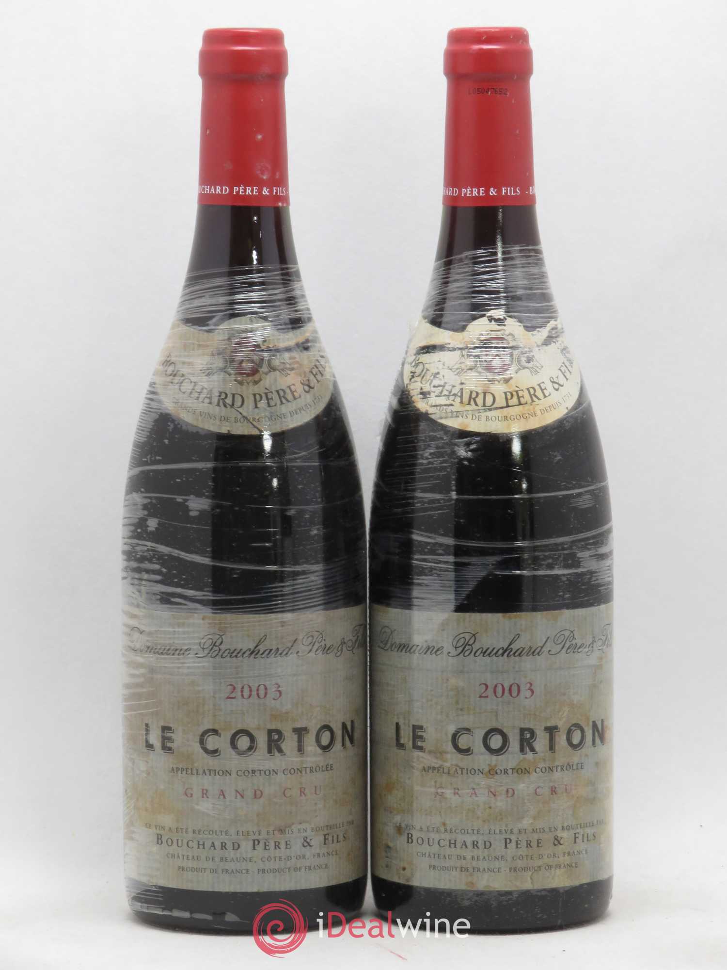 Corton Grand Cru Le Corton Bouchard Père & Fils 2003 - Lot de 2 bouteilles - 0