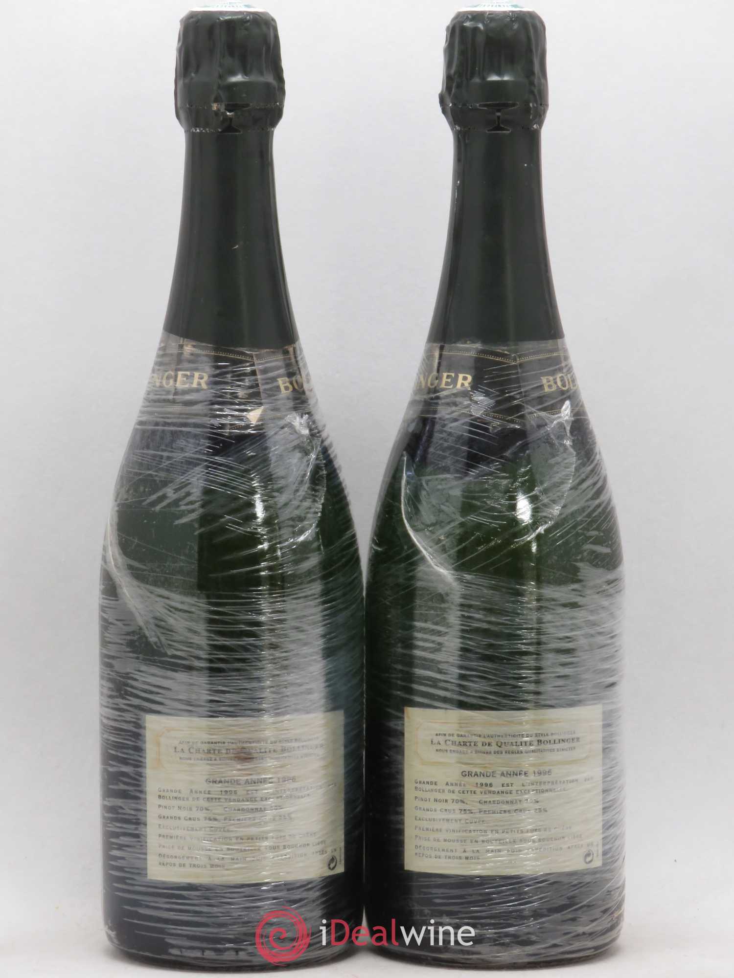 La Grande Année Brut Bollinger 1996 - Lot de 2 bouteilles - 1