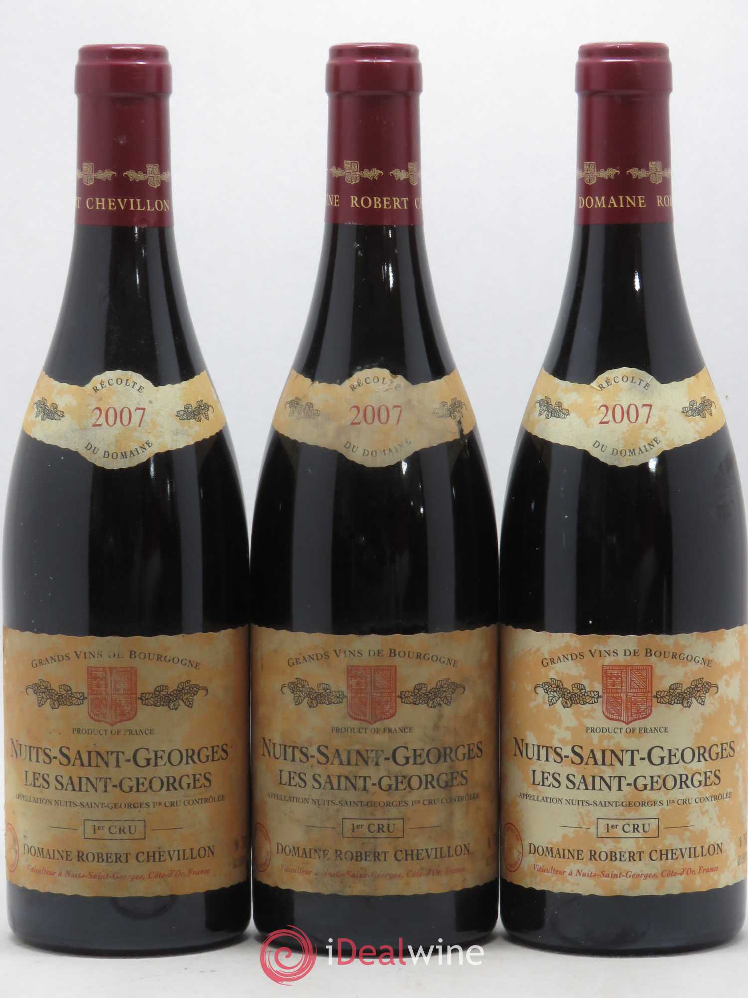 Nuits-Saint-Georges 1er Cru Les Saint Georges Robert Chevillon 2007 - Lot de 3 bouteilles - 0