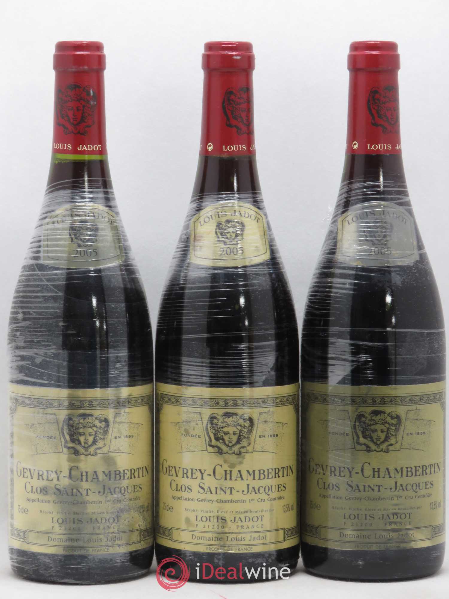 Gevrey-Chambertin 1er Cru Clos Saint Jacques Domaine Louis Jadot 2005 - Lot de 3 bouteilles - 0
