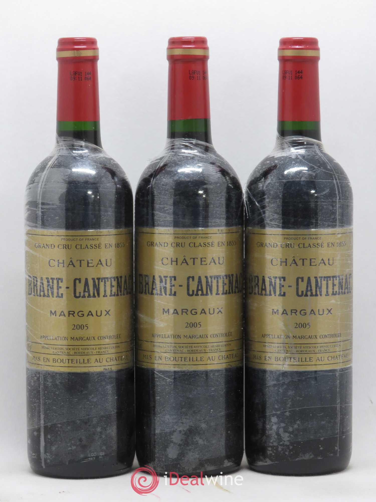 Château Brane Cantenac 2ème Grand Cru Classé 2005 - Lotto di 3 bottiglie - 0