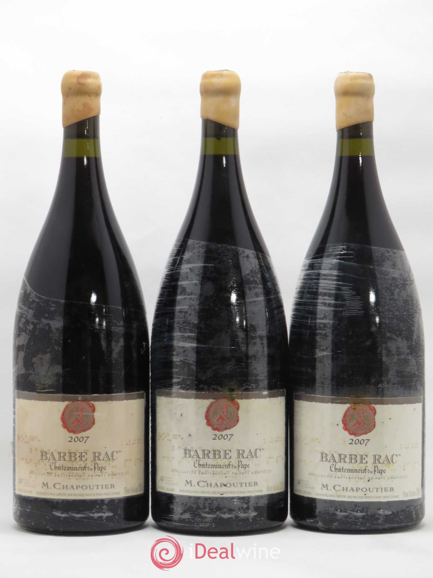 Châteauneuf-du-Pape Barbe Rac Chapoutier 2007 - Lot de 3 magnums - 0