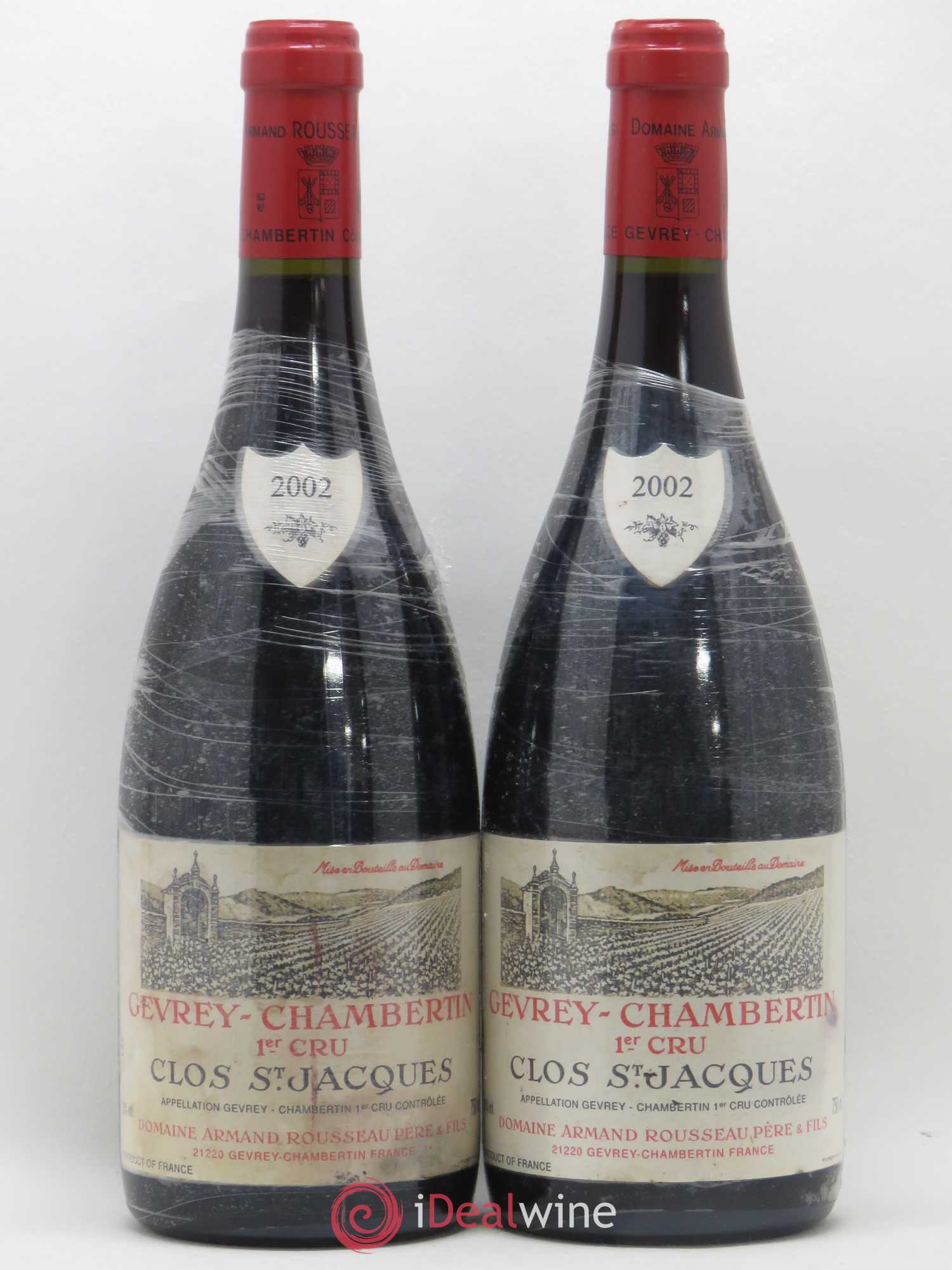 Gevrey-Chambertin 1er Cru Clos Saint-Jacques Armand Rousseau (Domaine) 2002 - Lot de 2 bouteilles - 0