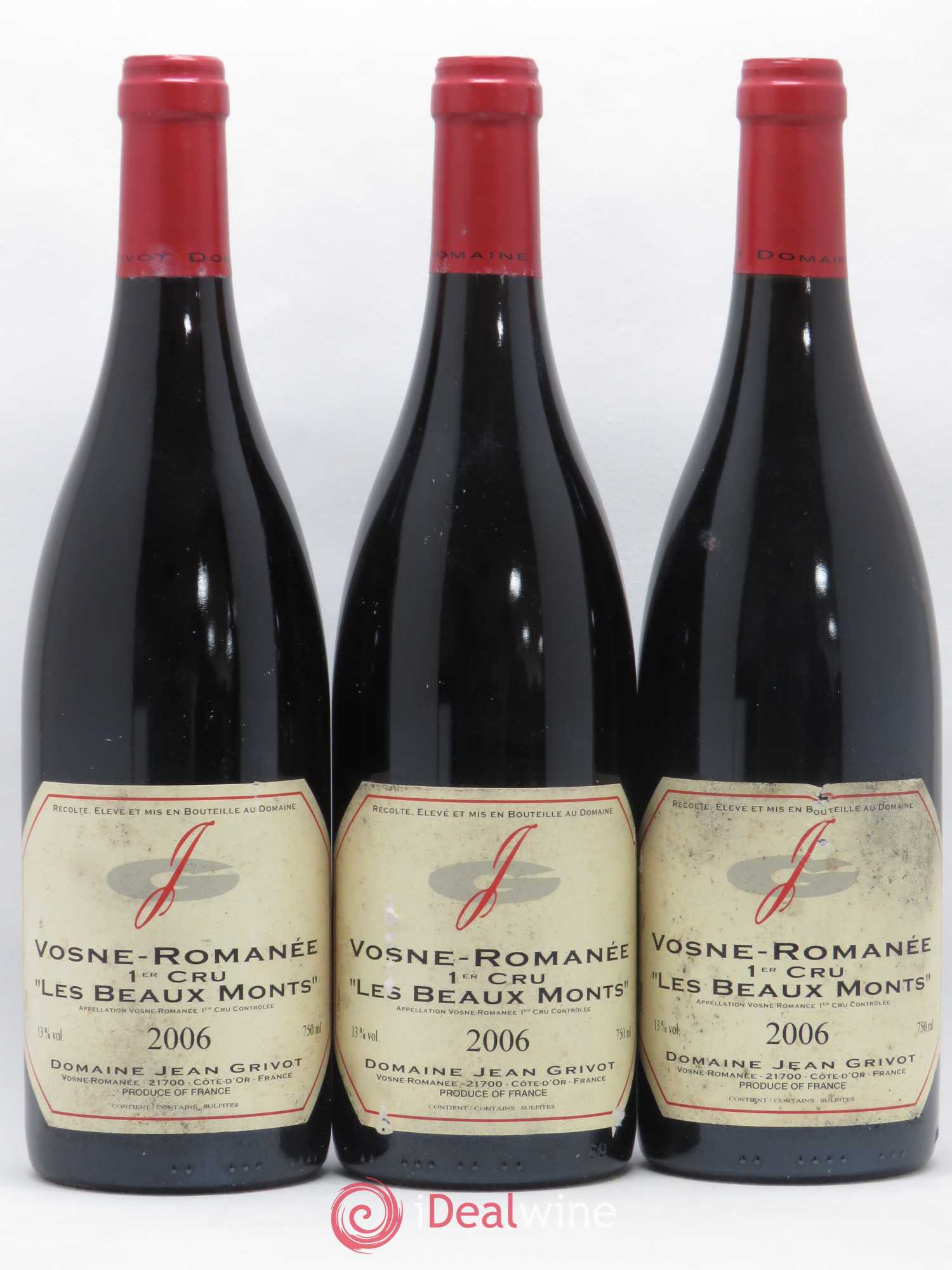 Vosne-Romanée 1er Cru Les Beaux-Monts Jean Grivot 2006 - Lot de 3 bouteilles - 0