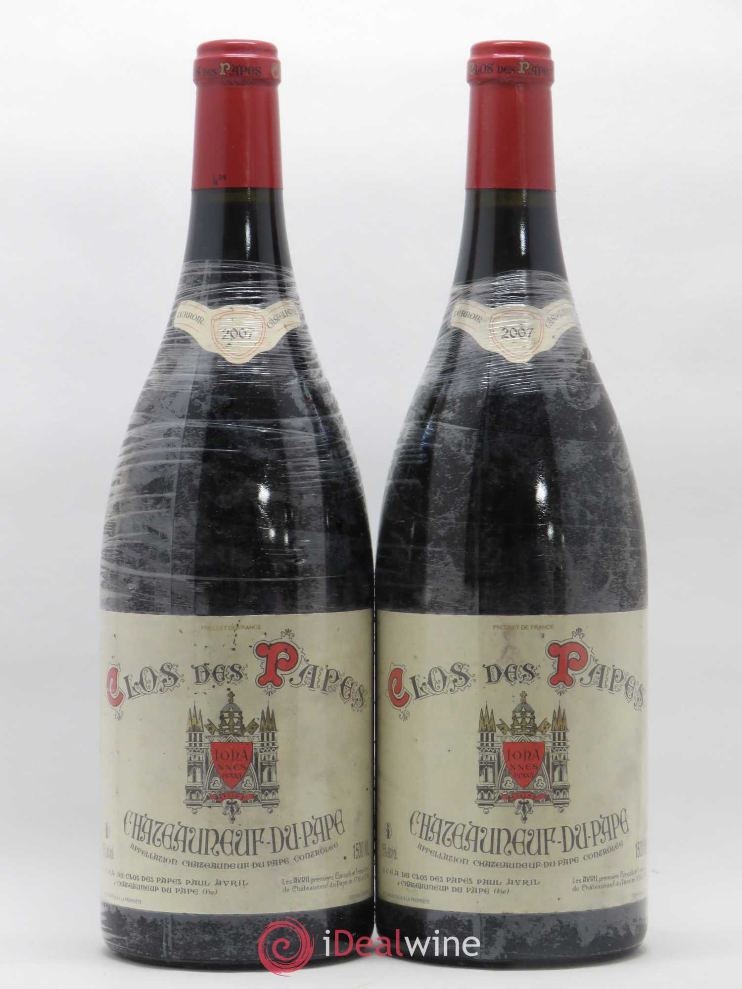 Châteauneuf-du-Pape Clos des Papes - Paul Avril 2007 - Lot de 2 magnums - 0