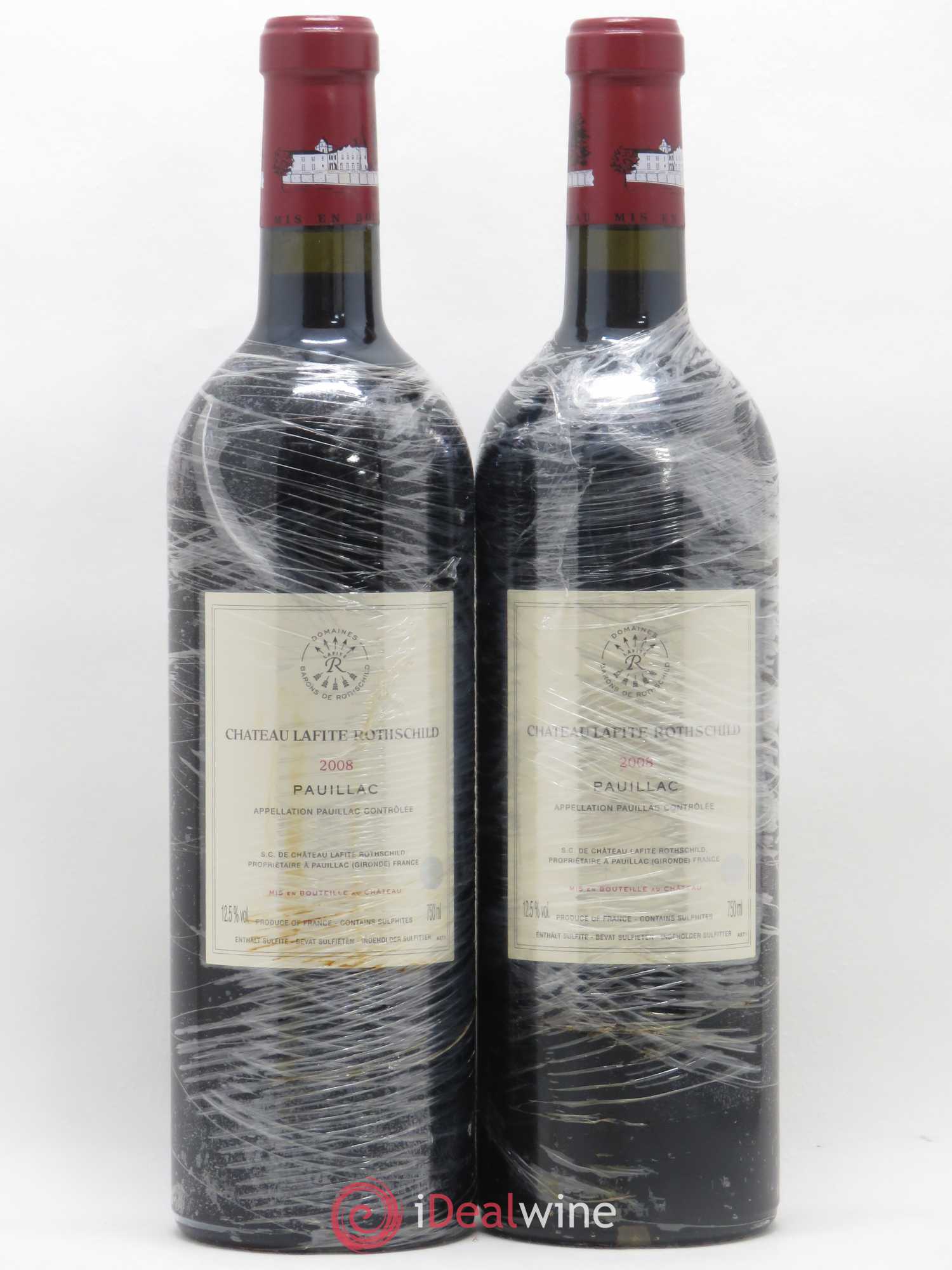 Château Lafite Rothschild 1er Grand Cru Classé 2008 - Lot de 2 bouteilles - 1