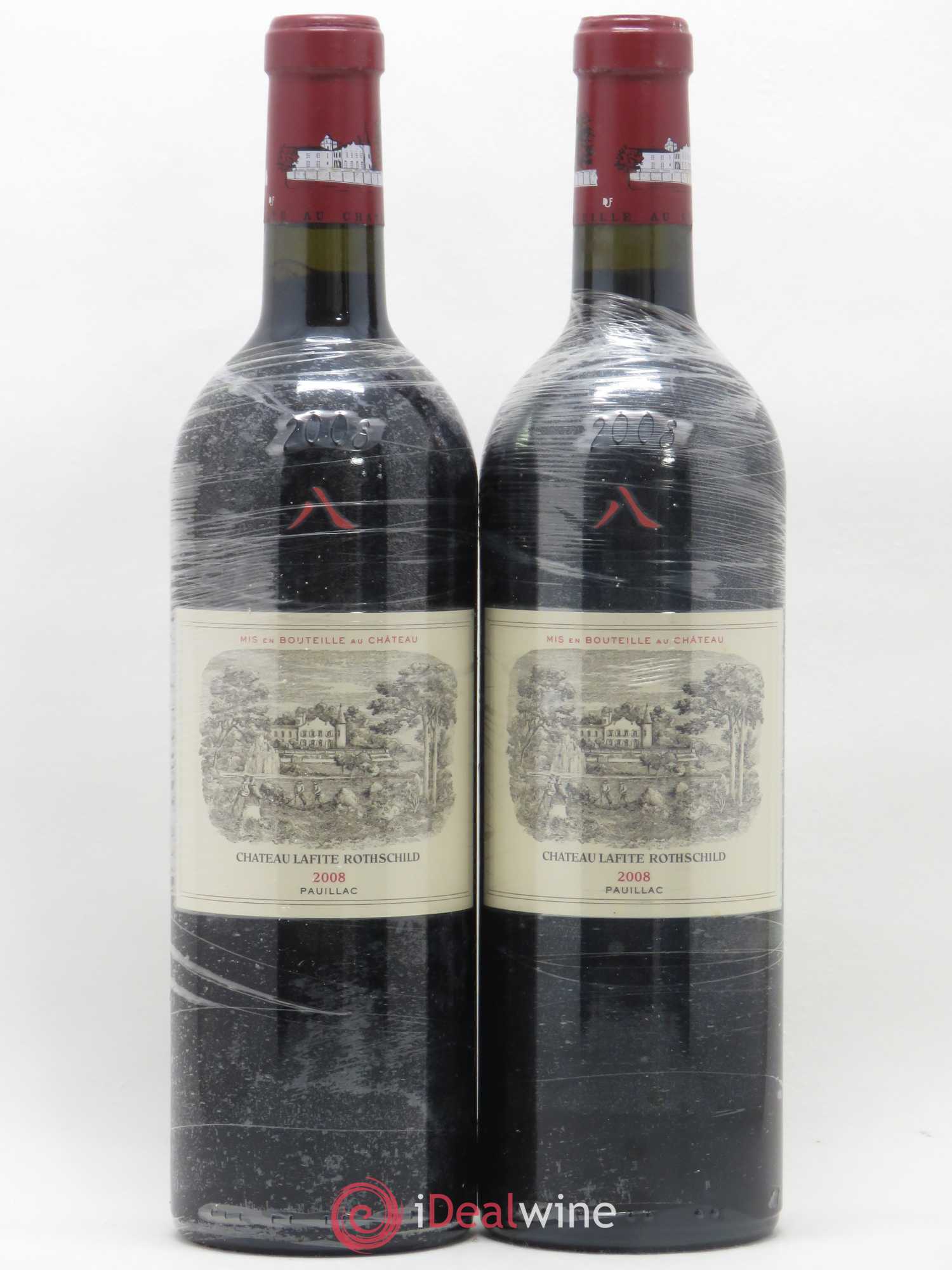 Château Lafite Rothschild 1er Grand Cru Classé 2008 - Lot de 2 bouteilles - 0