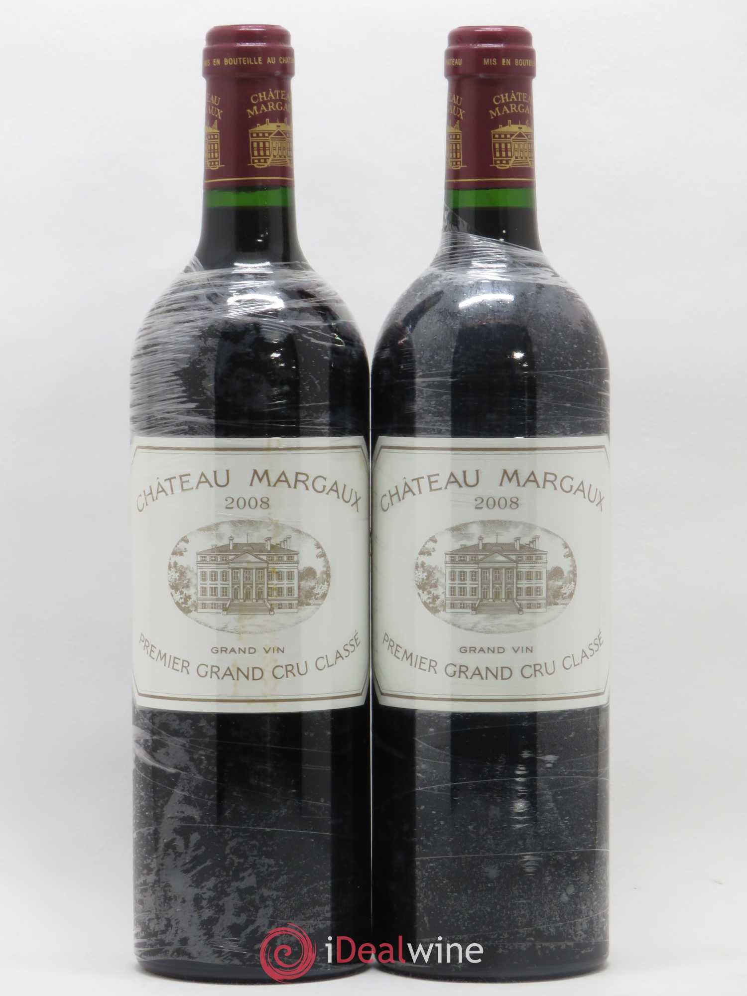 Château Margaux 1er Grand Cru Classé 2008 - Lot de 2 bouteilles - 0