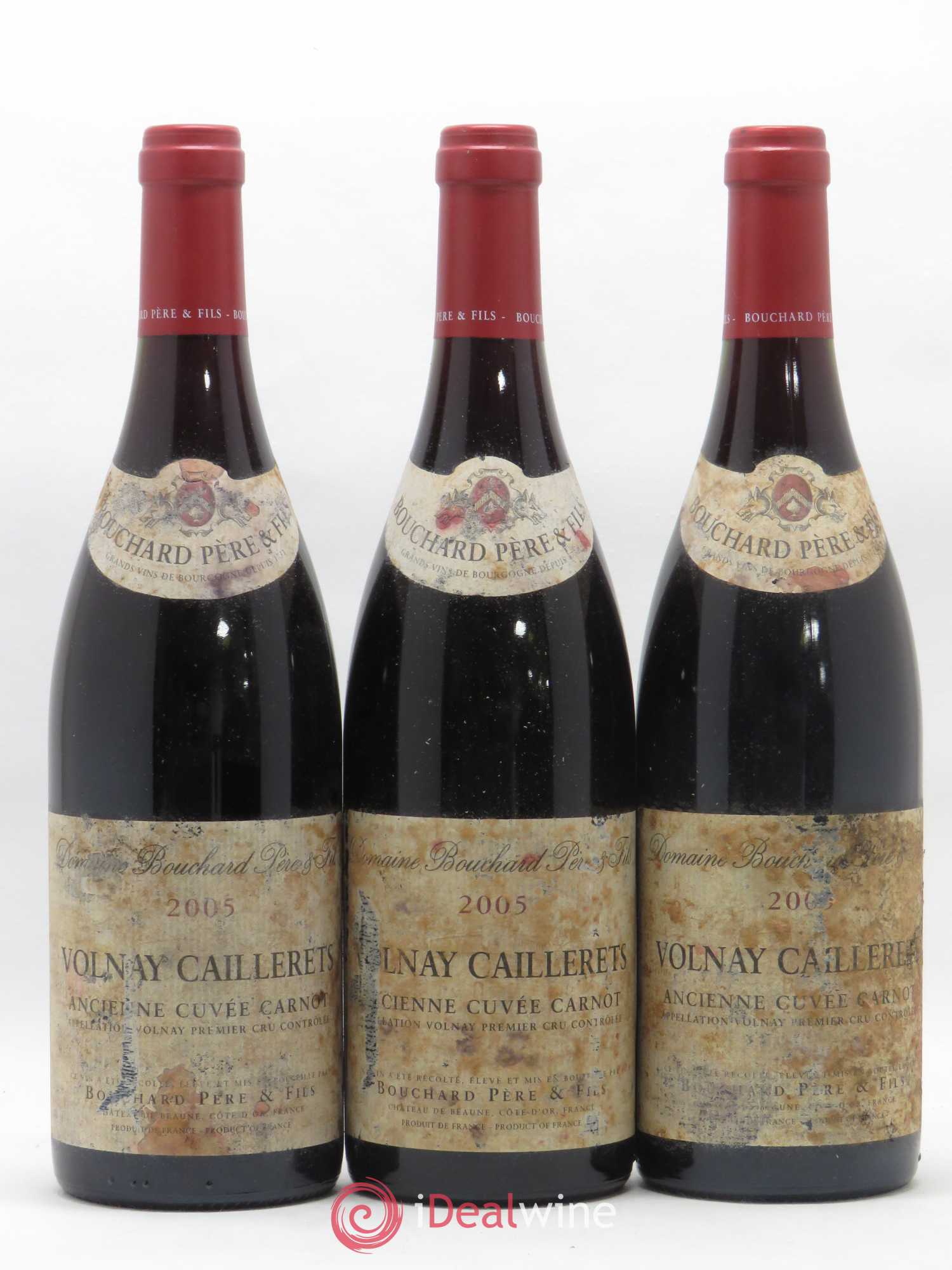 Volnay 1er Cru Caillerets - Ancienne Cuvée Carnot Bouchard Père & Fils 2005 - Lot de 3 bouteilles - 0