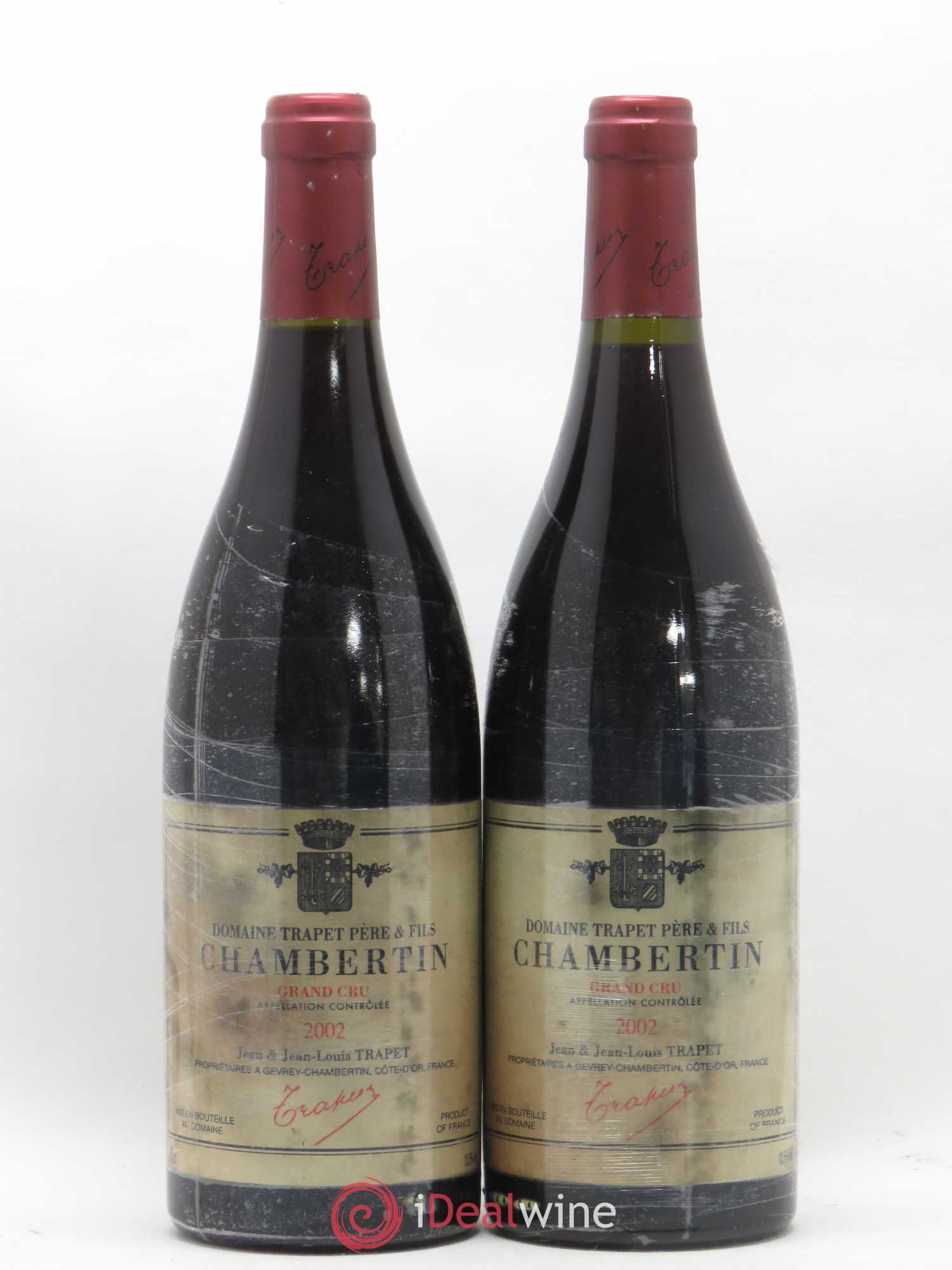 Chambertin Grand Cru Domaine Trapet 2002 - Lot de 2 bouteilles - 0