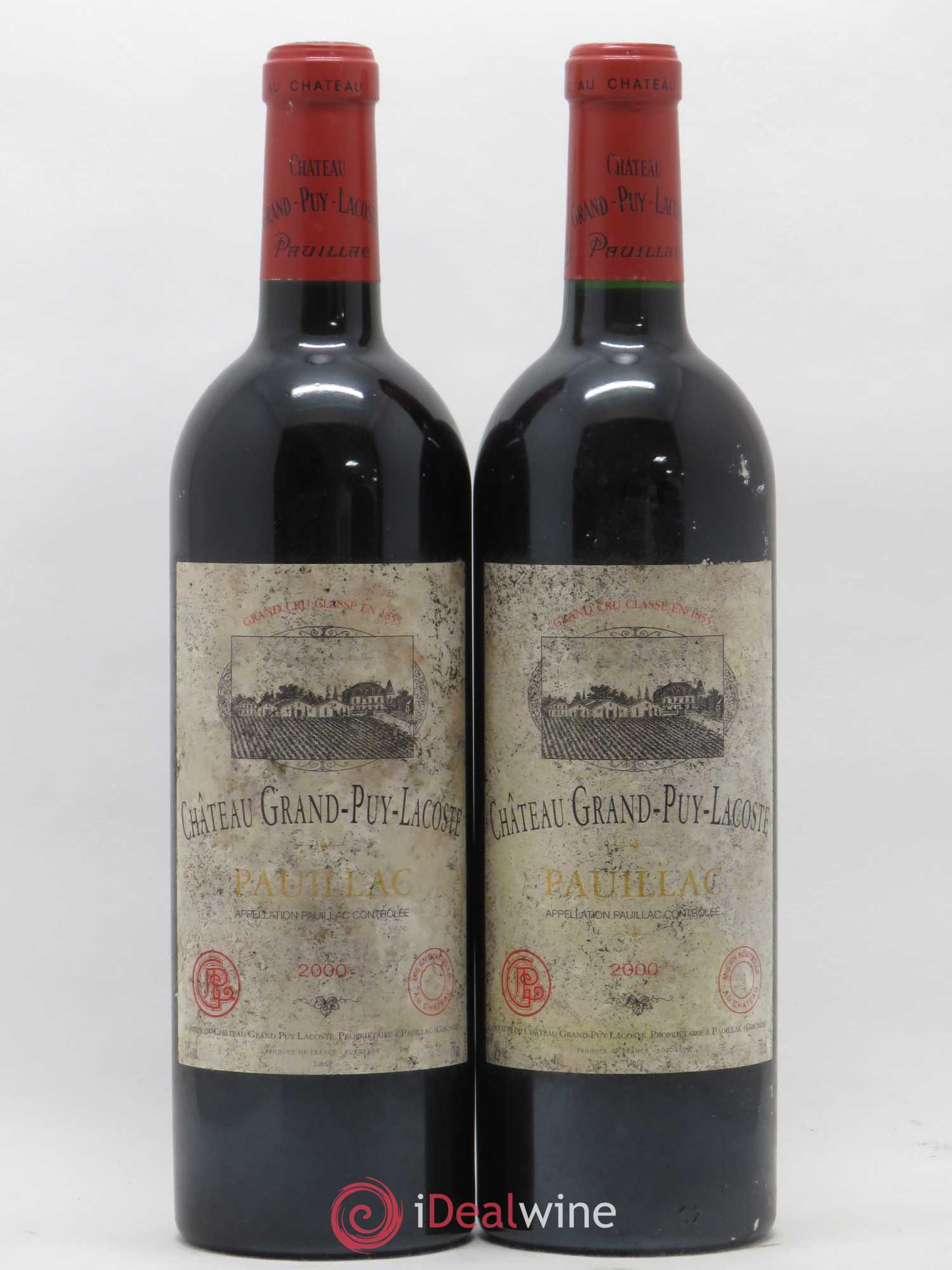 Château Grand Puy Lacoste 5ème Grand Cru Classé 2000 - Lot de 2 bouteilles - 0