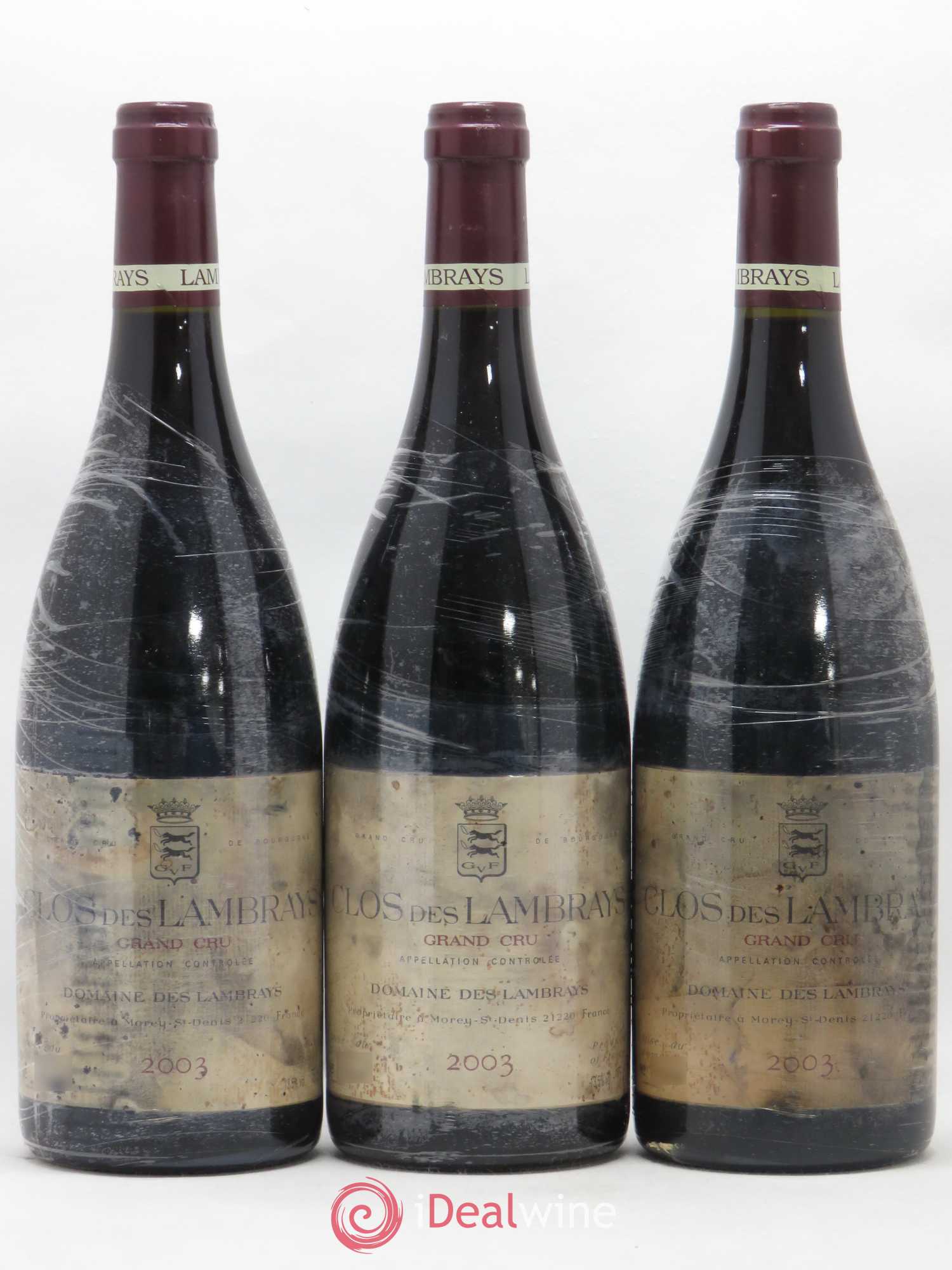 Clos des Lambrays Grand Cru Domaine des Lambrays 2003 - Lot de 3 bouteilles - 0