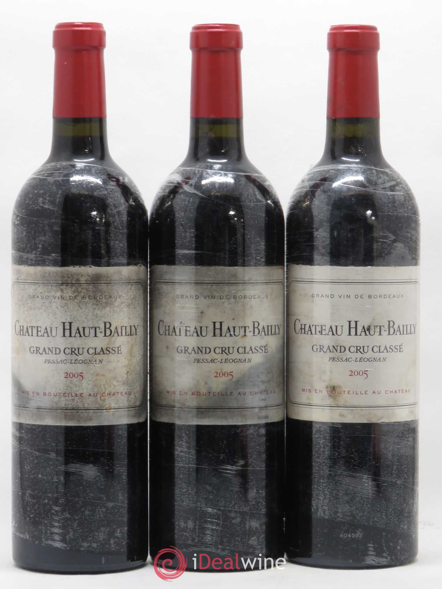 Château Haut-Bailly Cru Classé de Graves 2005 - Lot de 3 bouteilles - 0