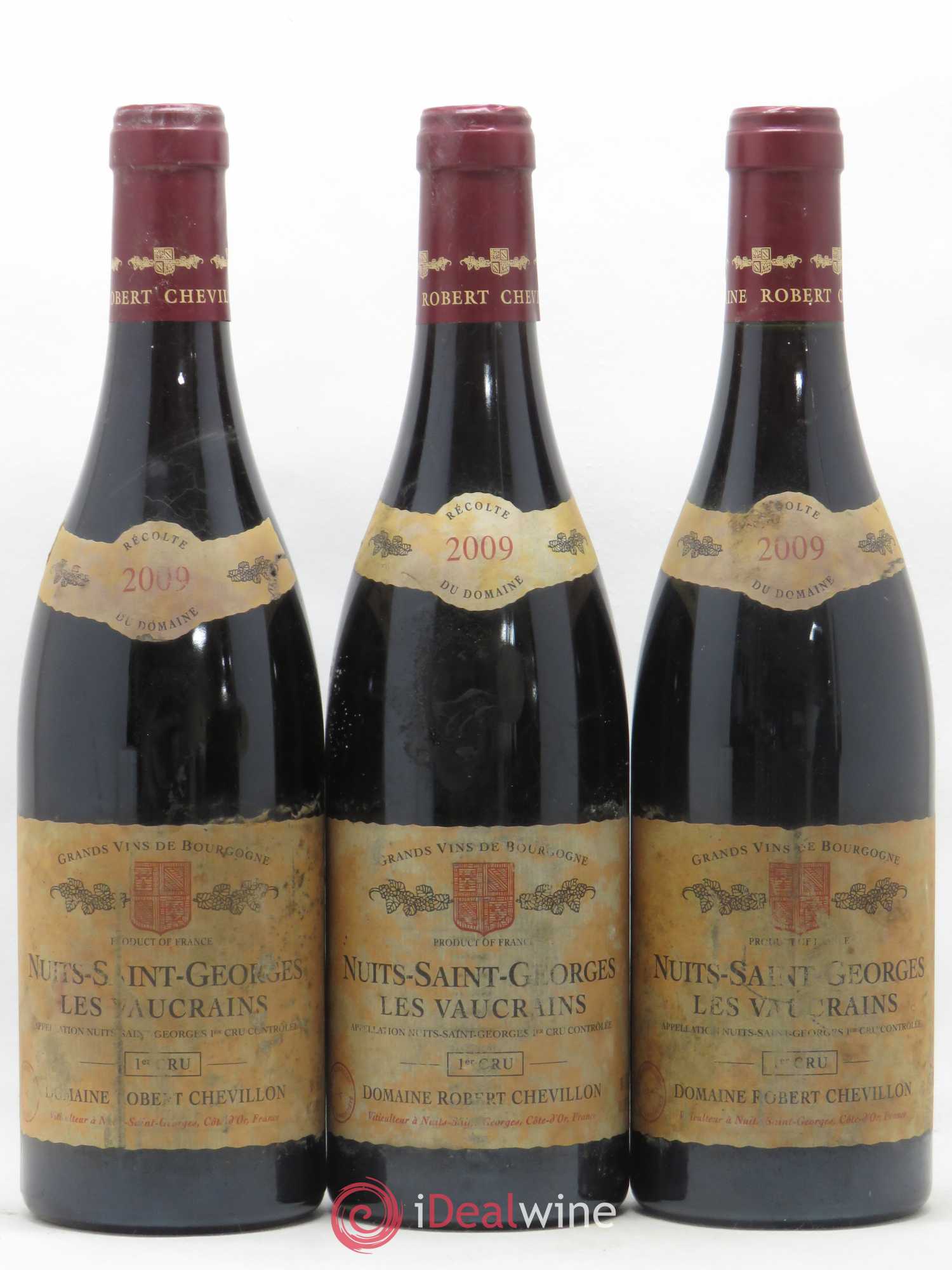 Nuits-Saint-Georges 1er Cru Les Vaucrains Robert Chevillon 2009 - Lot de 3 bouteilles - 0