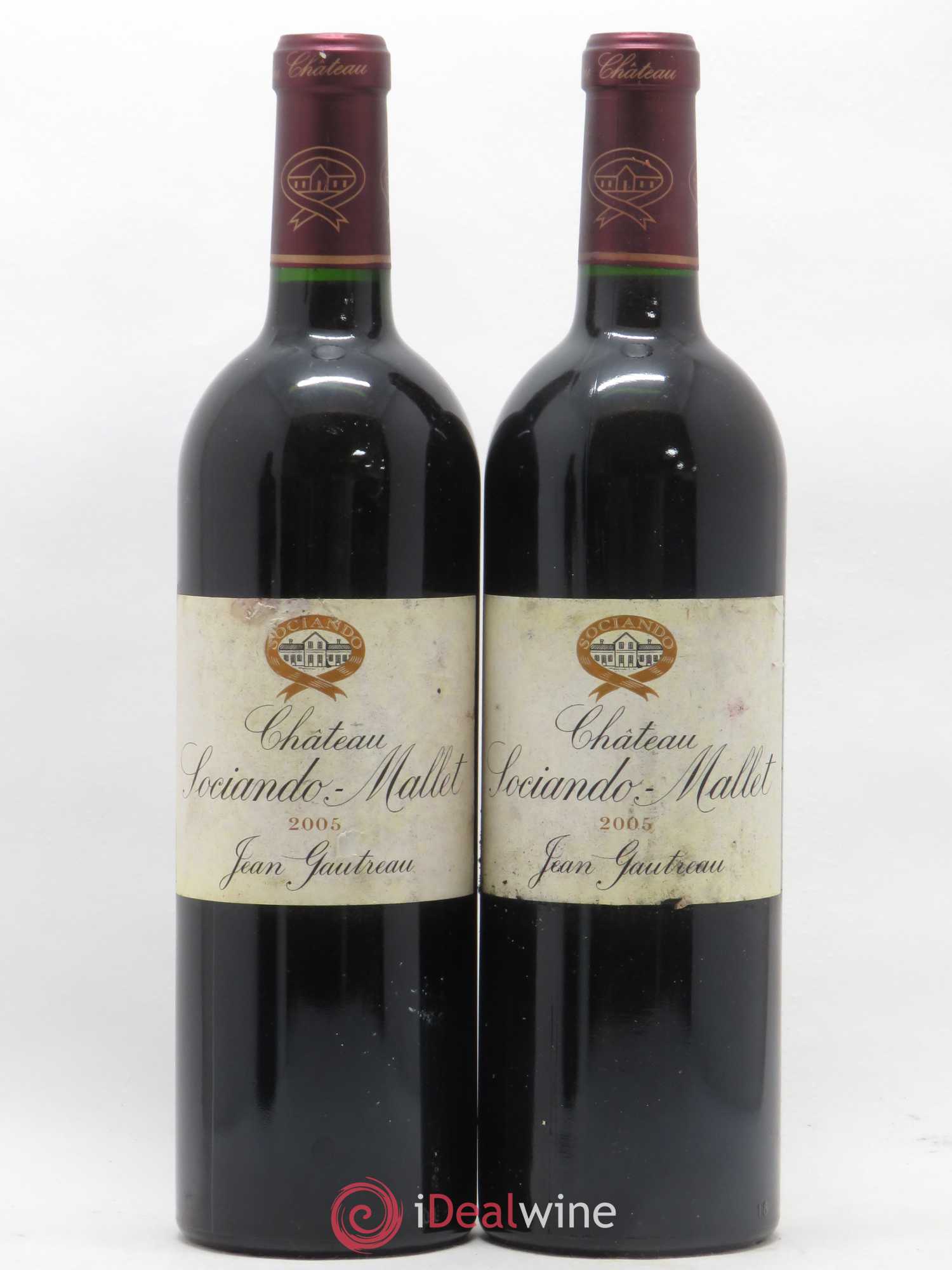 Château Sociando Mallet 2005 - Lot de 2 bouteilles - 0