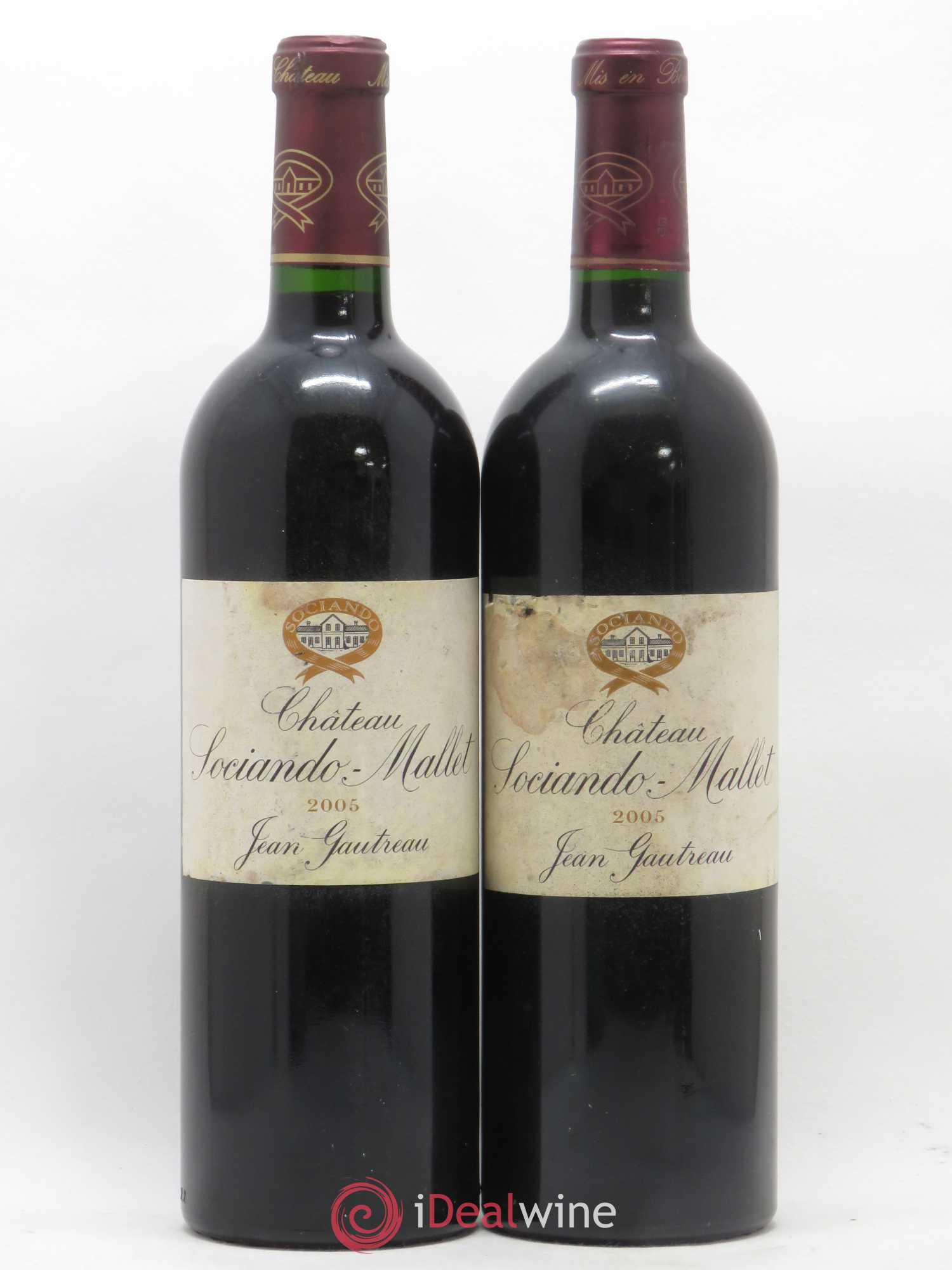 Château Sociando Mallet 2005 - Lot de 2 bouteilles - 0