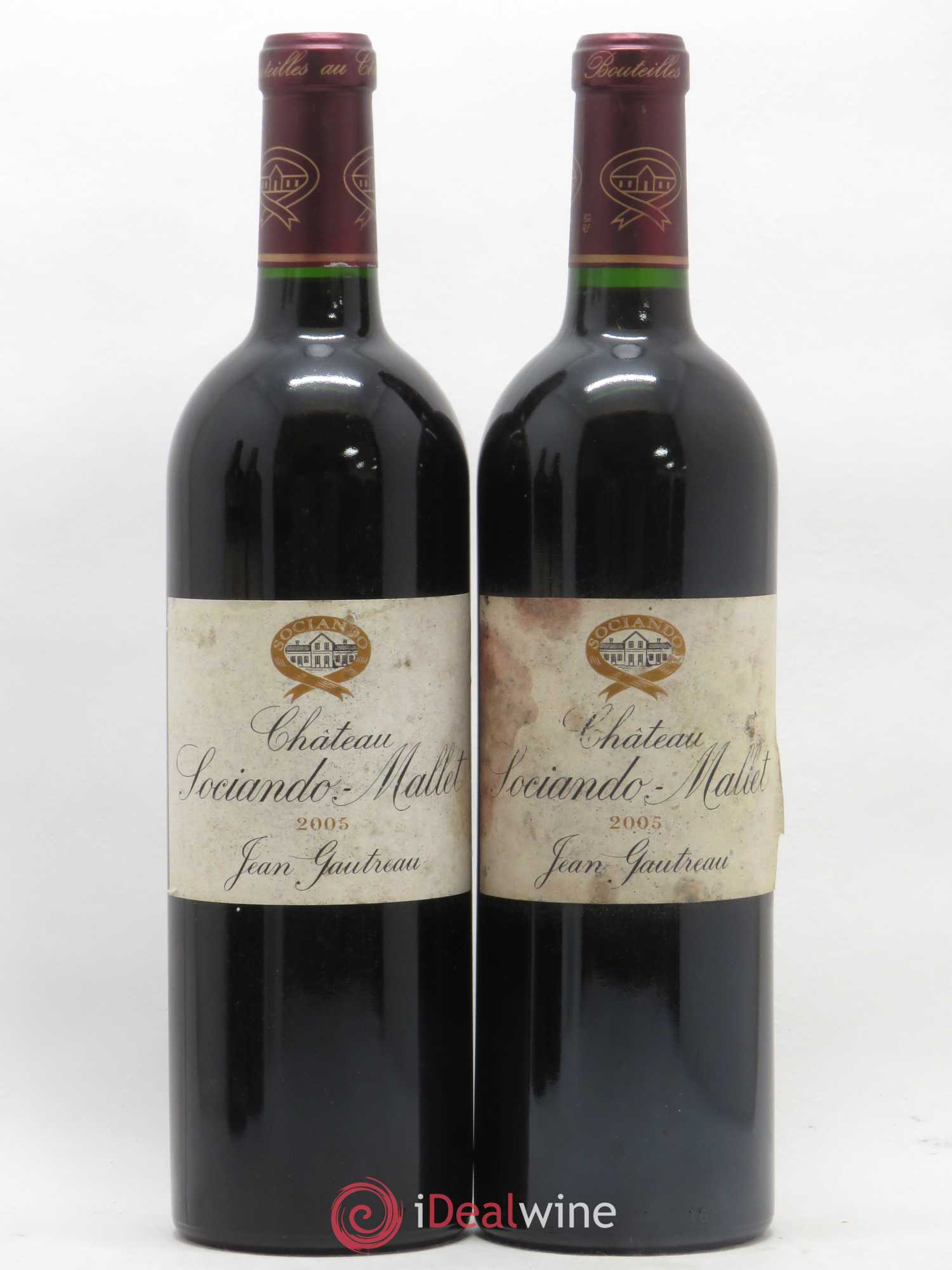 Château Sociando Mallet 2005 - Lot de 2 bouteilles - 0