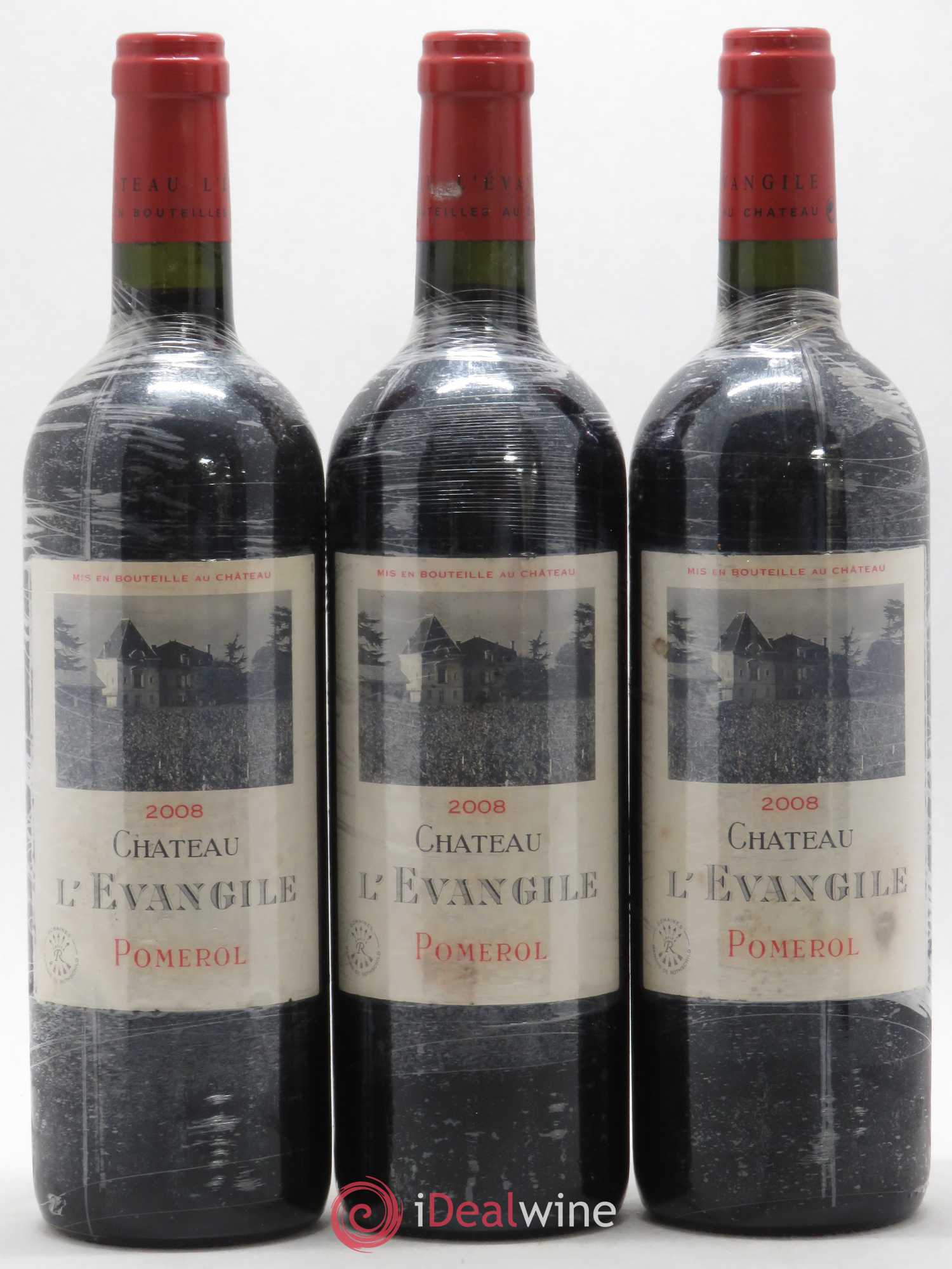 Château l' Évangile 2008 - Lot de 3 bouteilles - 0