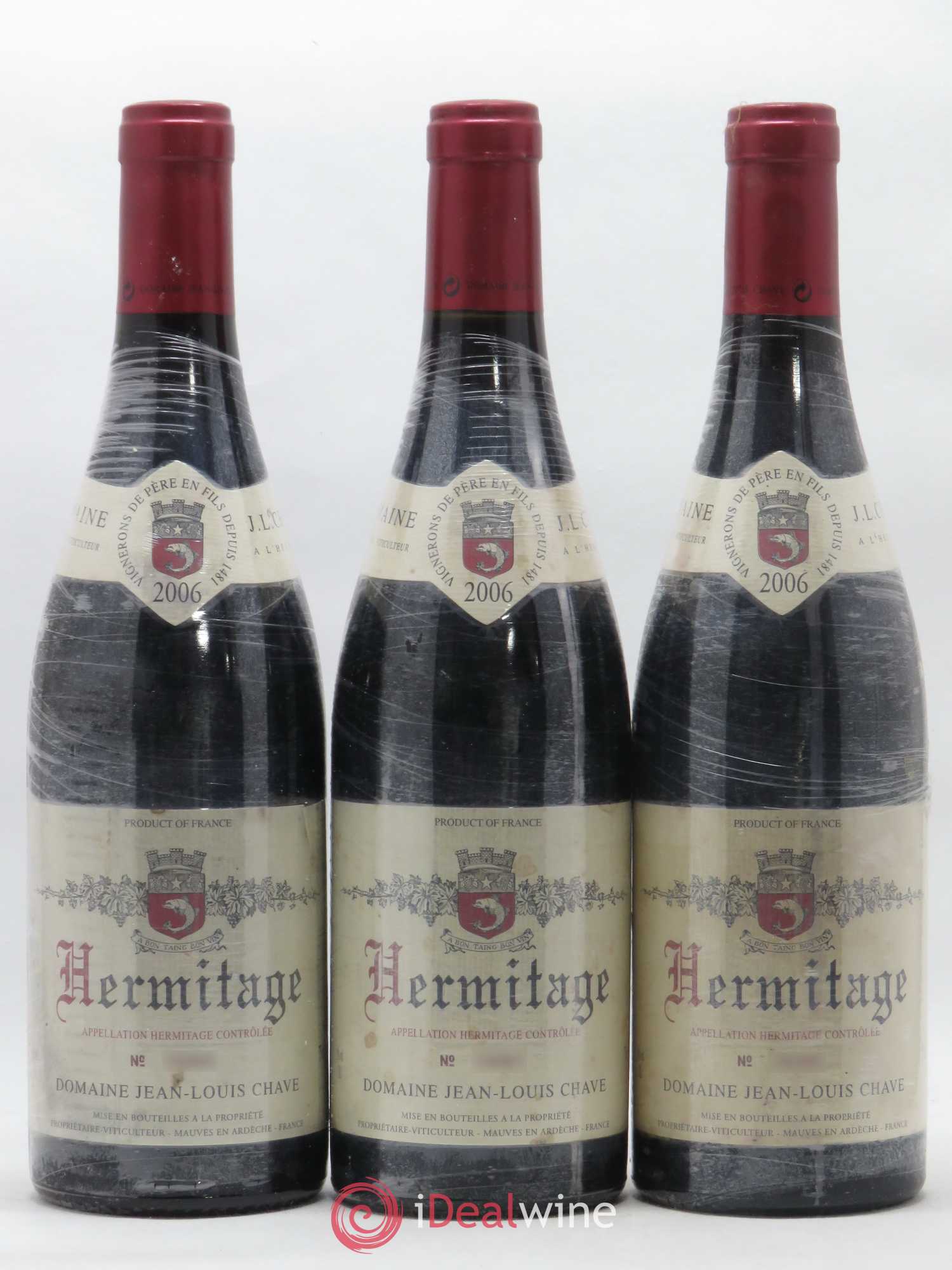 Hermitage Jean-Louis Chave 2006 - Lot de 3 bouteilles - 0