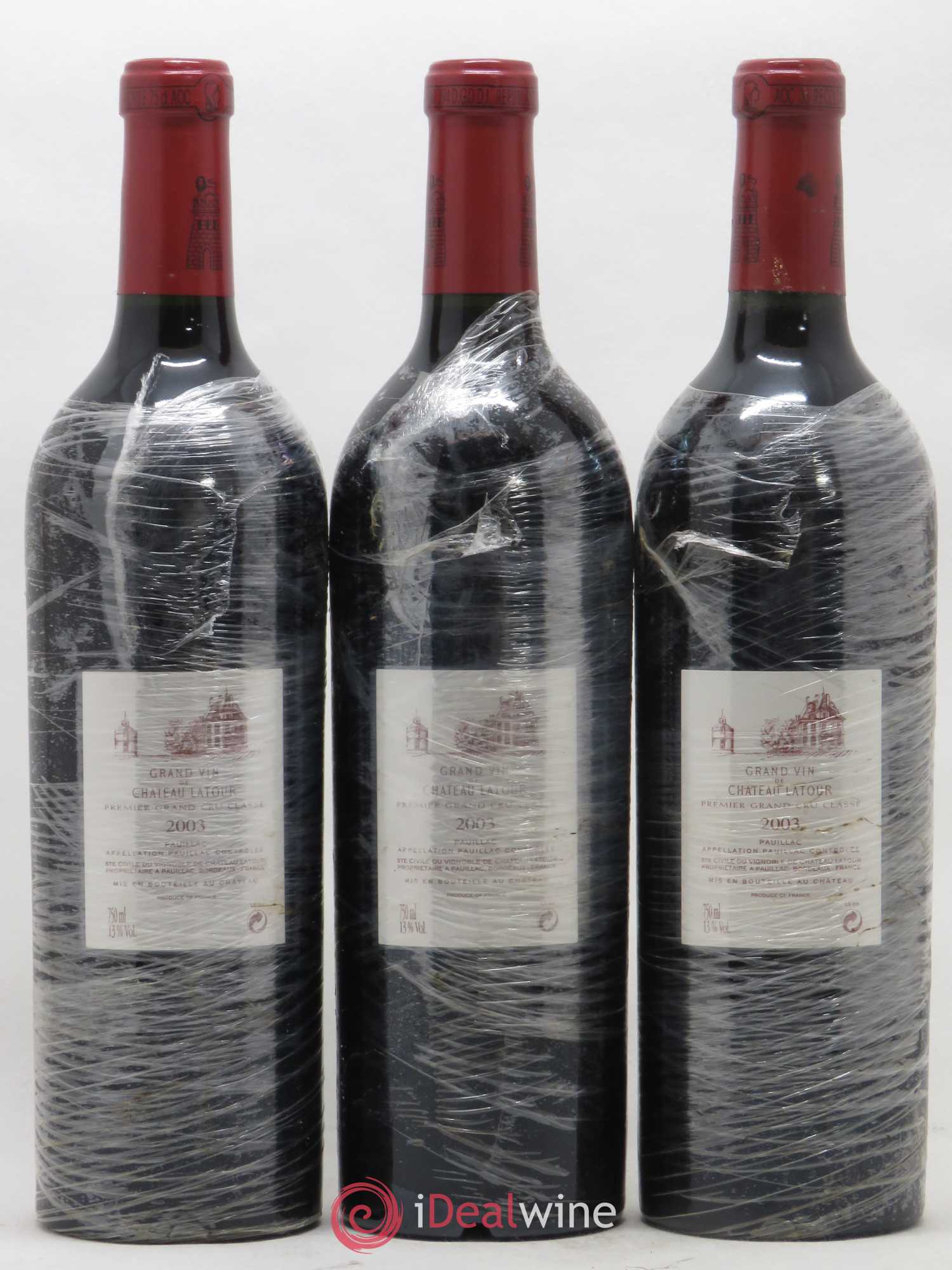Château Latour 1er Grand Cru Classé 2003 - Lot de 3 bouteilles - 1