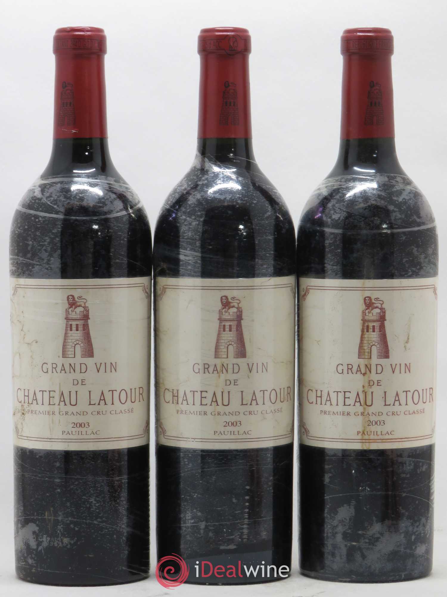 Château Latour 1er Grand Cru Classé 2003 - Lot de 3 bouteilles - 0