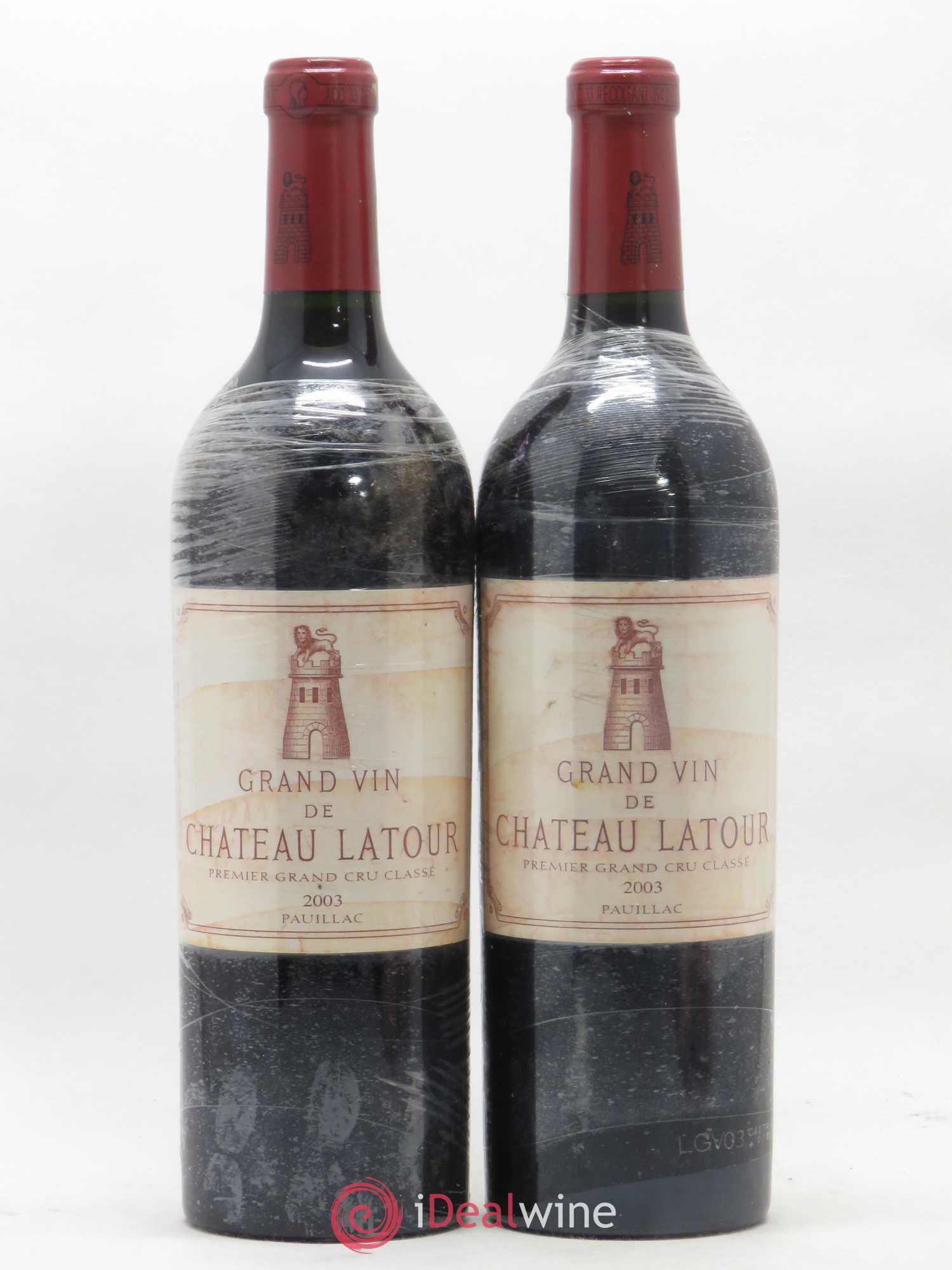 Château Latour 1er Grand Cru Classé 2003 - Lot de 2 bouteilles - 0