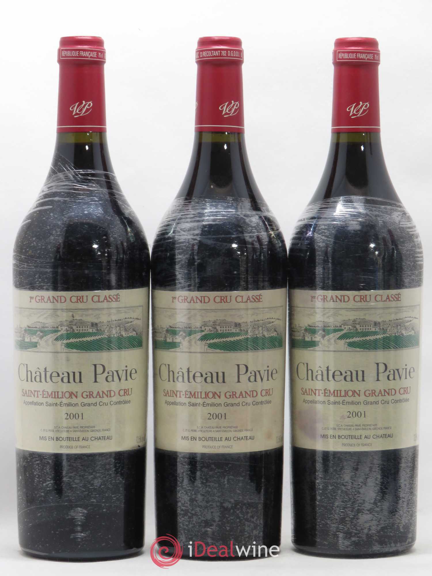 Château Pavie 1er Grand Cru Classé A 2001 - Lot de 6 bouteilles - 1