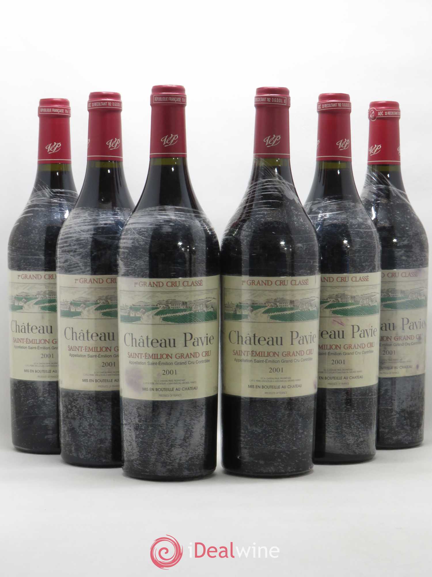 Château Pavie 1er Grand Cru Classé A 2001 - Lot de 6 bouteilles - 0