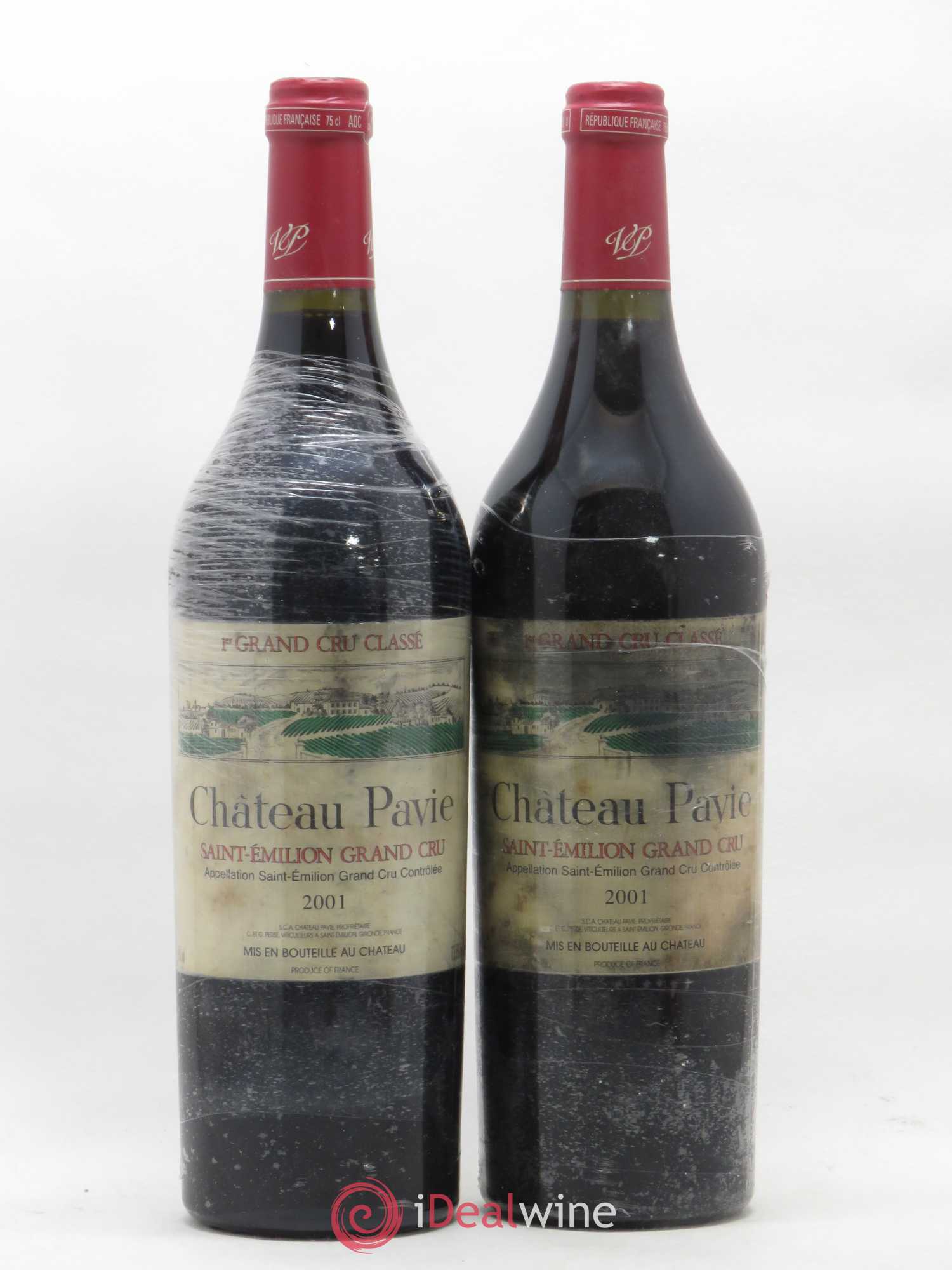 Château Pavie 1er Grand Cru Classé A 2001 - Lot de 2 bouteilles - 0