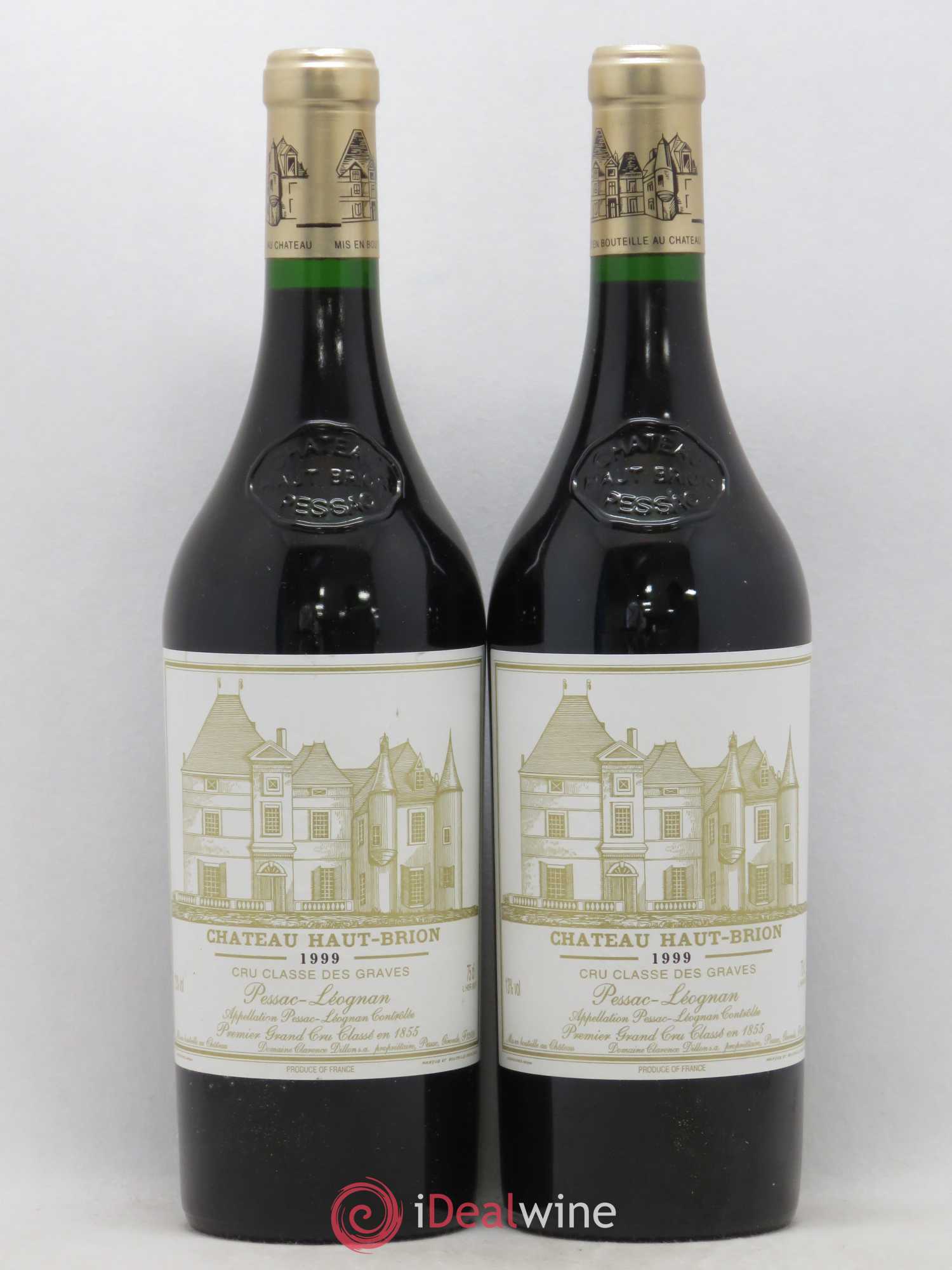Château Haut Brion 1er Grand Cru Classé 1999 - Lot de 2 bouteilles - 0