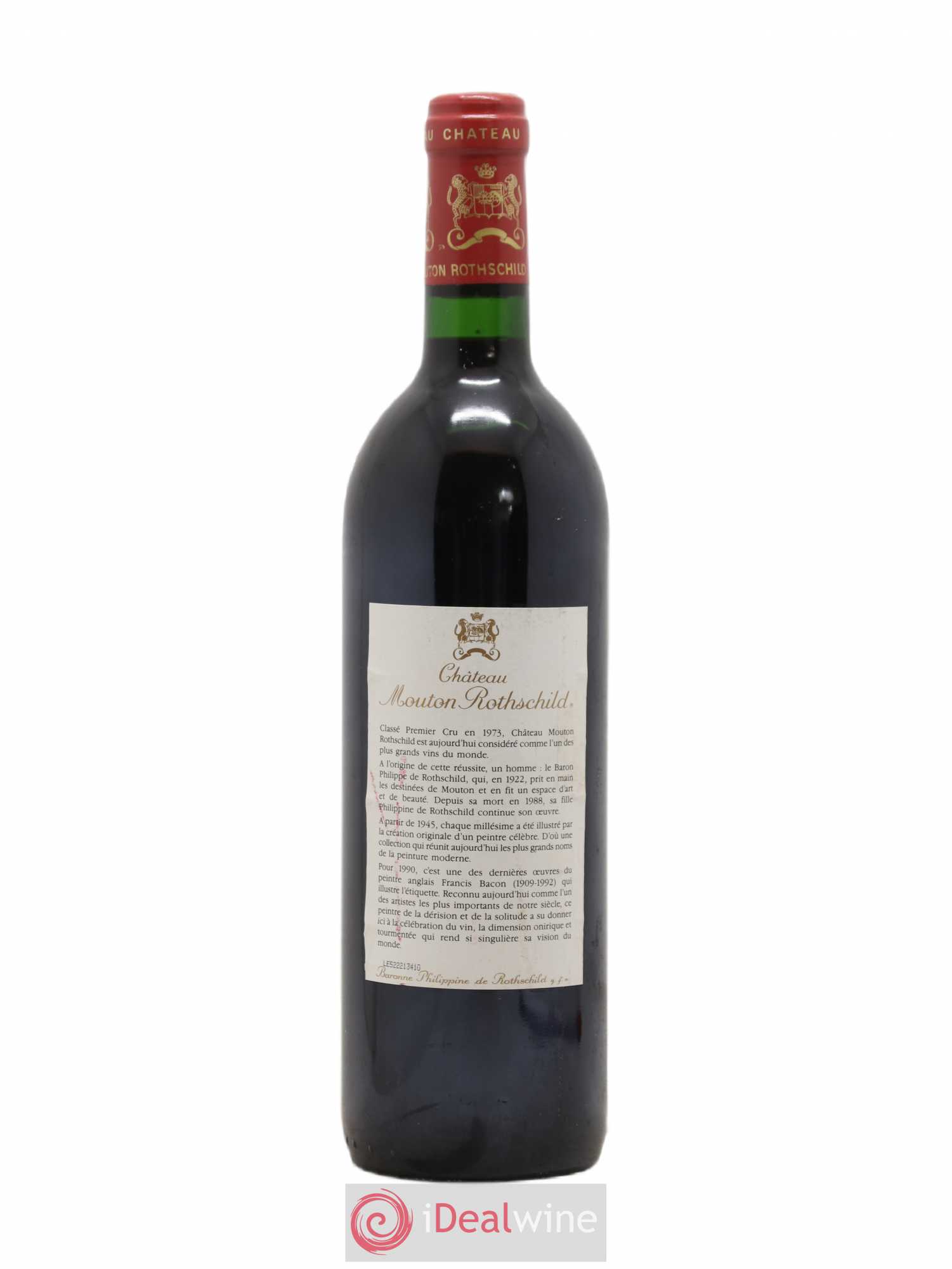 Château Mouton Rothschild 1er Grand Cru Classé 1990 - Lot de 1 bouteille - 1