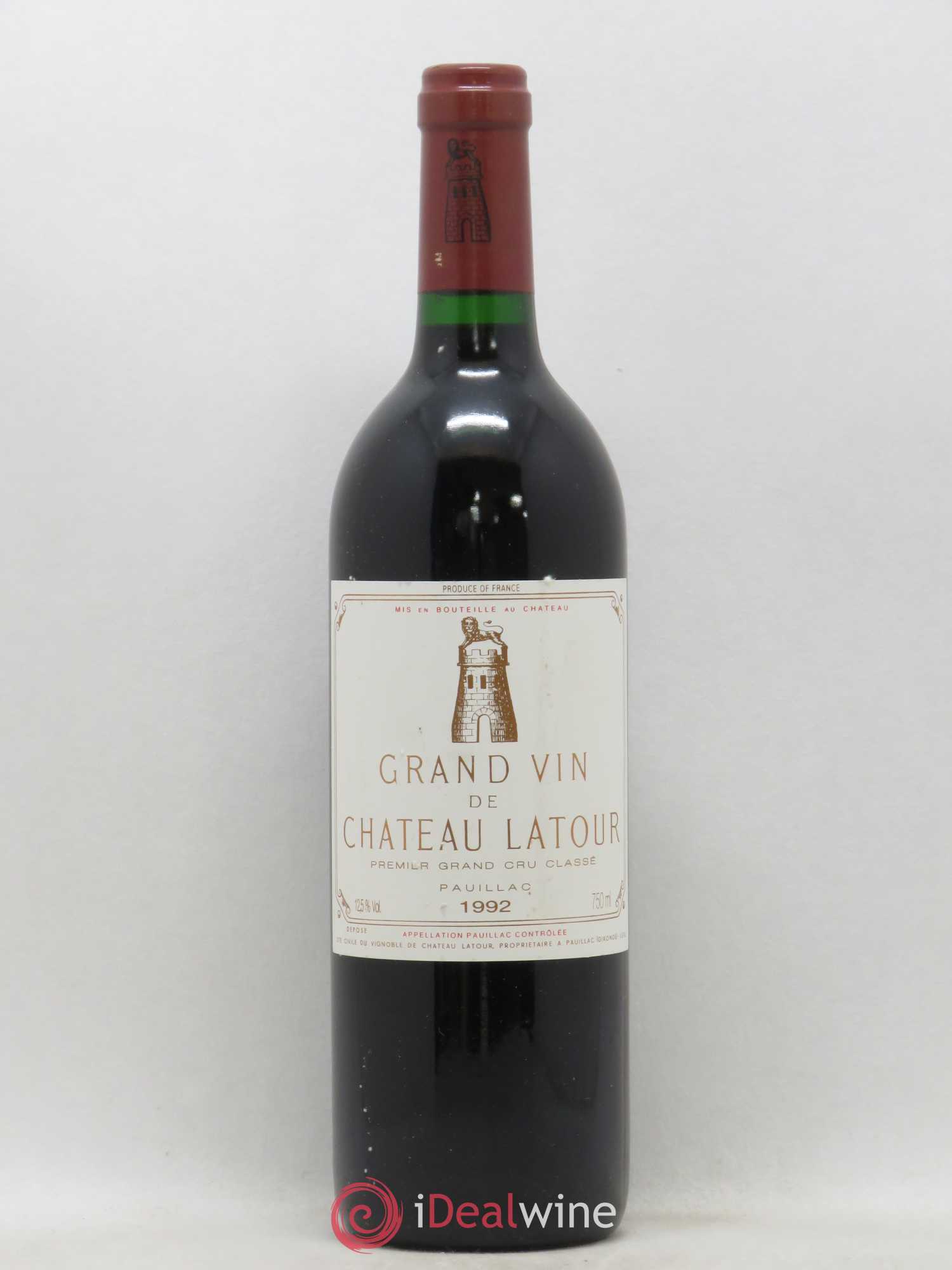 Château Latour 1er Grand Cru Classé 1992 - Lot de 1 bouteille - 0