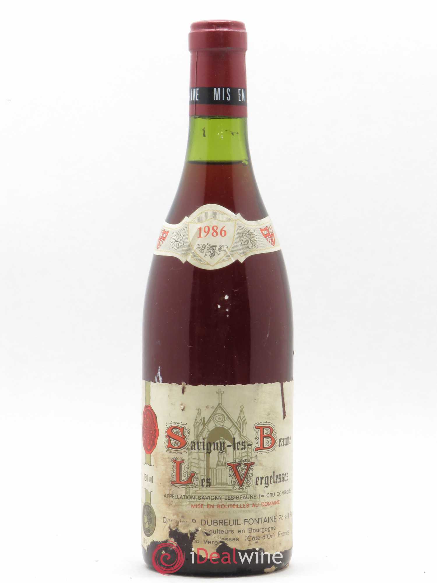 Savigny-lès-Beaune 1er Cru Les Vergelesses Dubreuil-Fontaine 1986 - Posten von 1 Flasche - 0