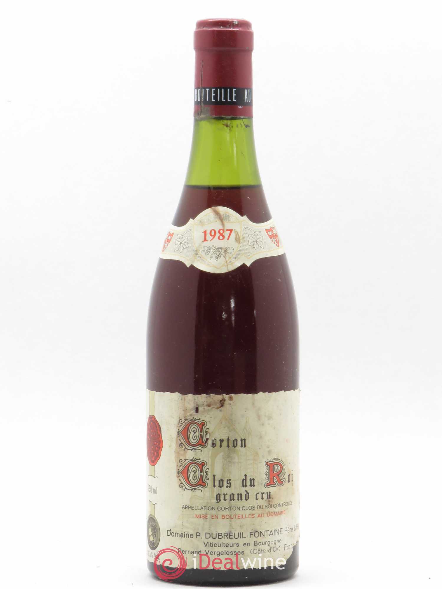 Corton Grand Cru Clos du Roi Dubreuil-Fontaine 1987 - Posten von 1 Flasche - 0