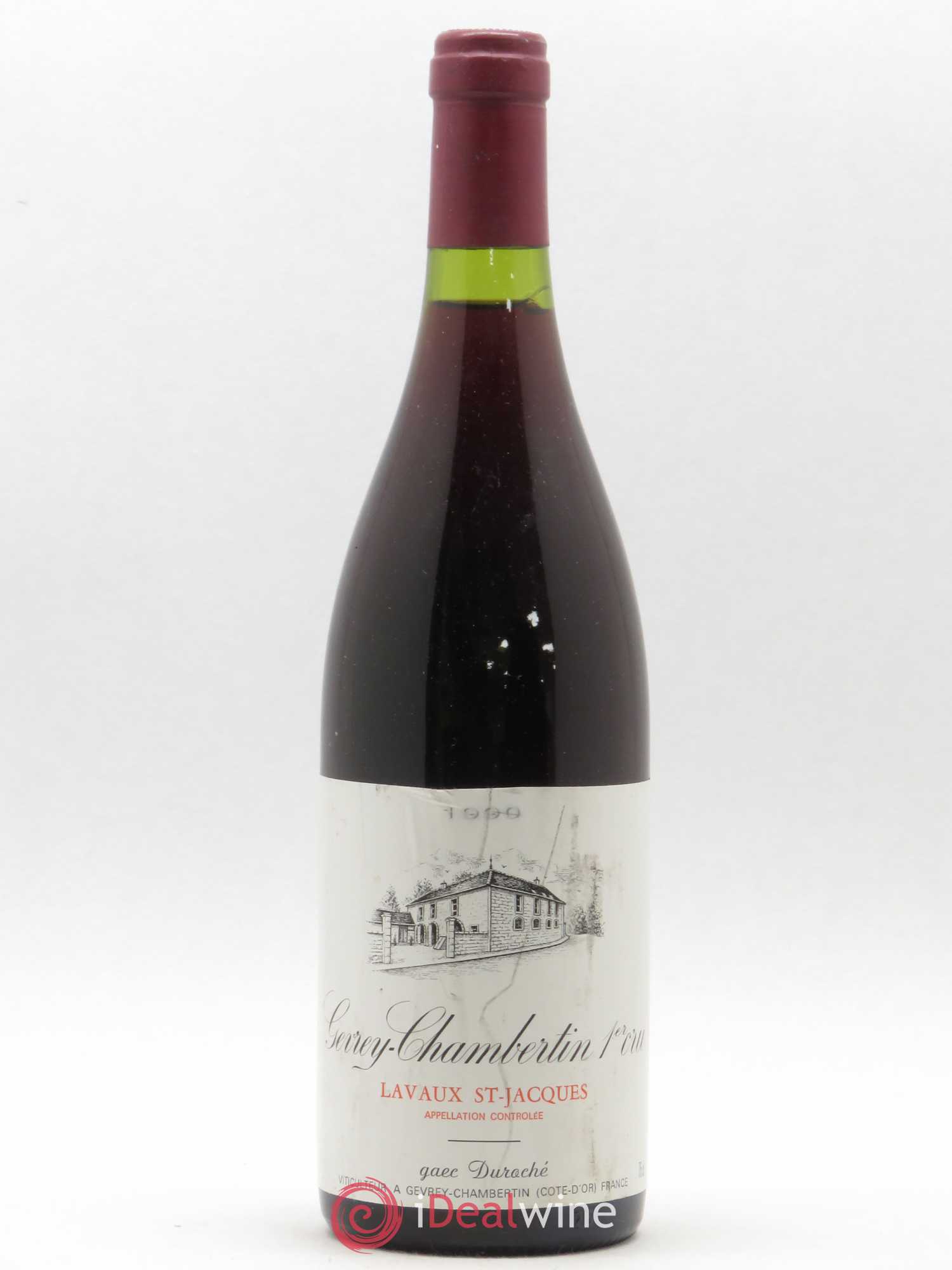 Gevrey-Chambertin 1er Cru Lavaux St Jacques G. Duroche 1990 - Posten von 1 Flasche - 0