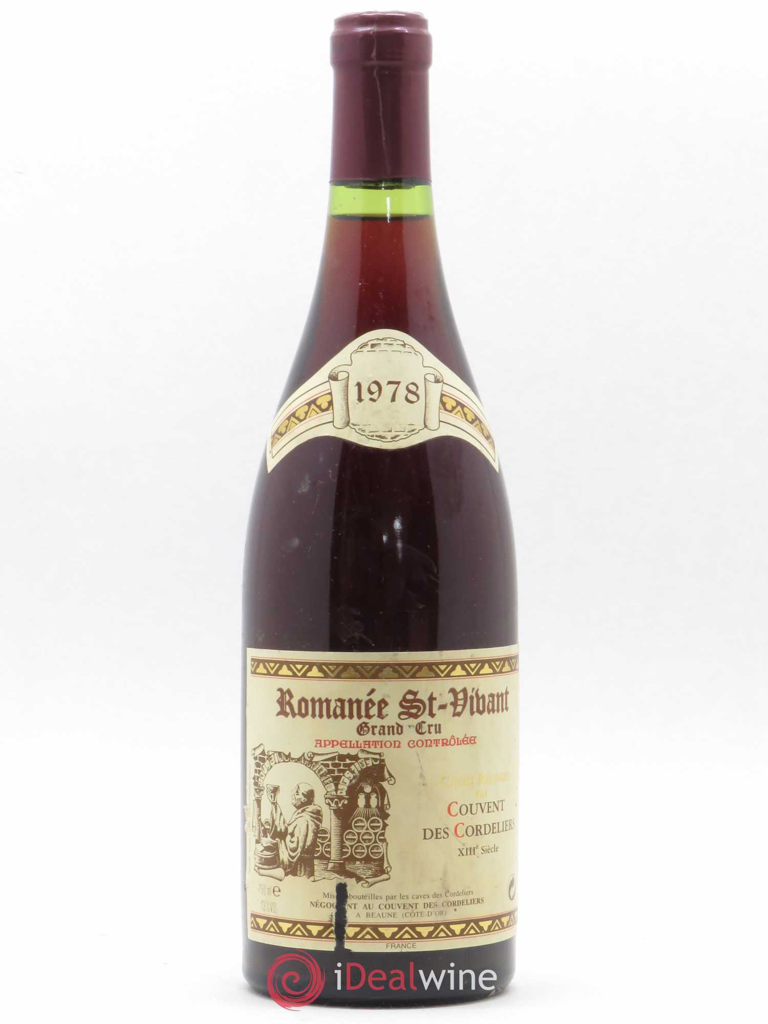 Romanée-Saint-Vivant Grand Cru Couvent des Cordeliers 1978 - Lot de 1 bouteille - 0
