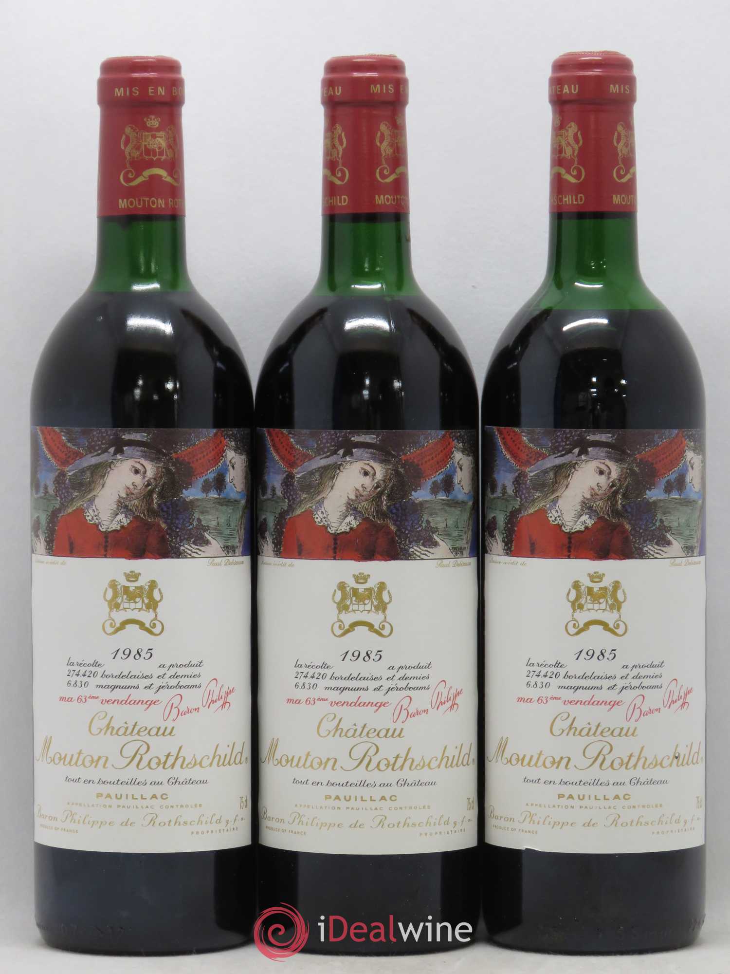 Château Mouton Rothschild 1er Grand Cru Classé 1985 - Lot de 12 bouteilles - 3