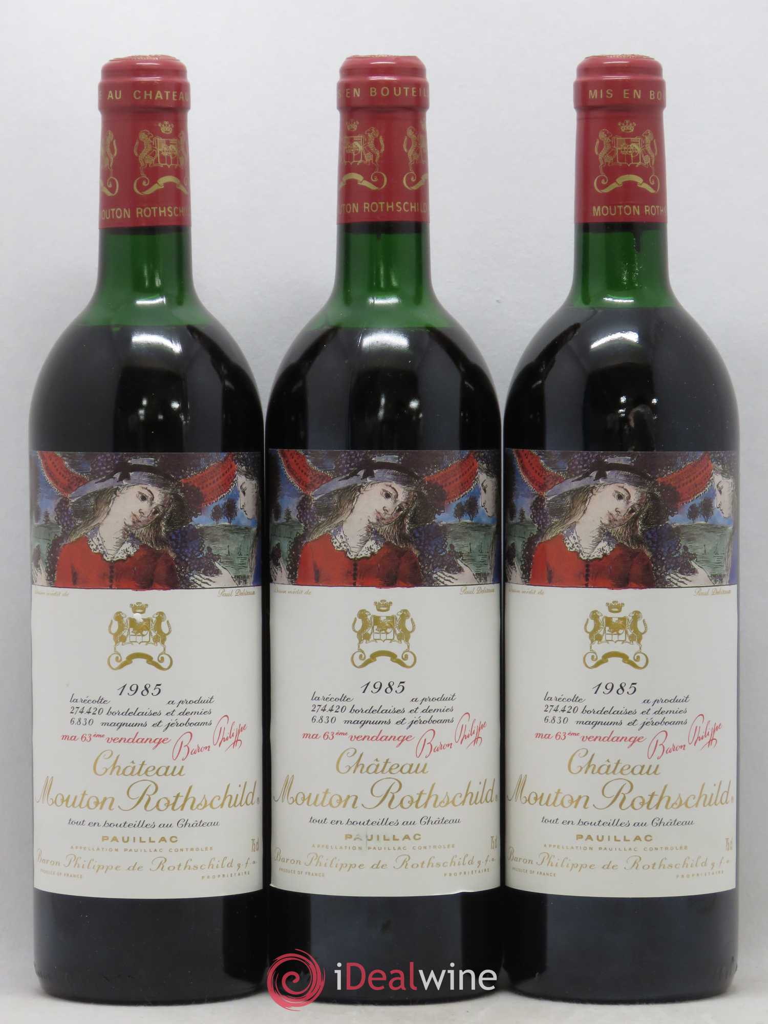 Château Mouton Rothschild 1er Grand Cru Classé 1985 - Lot de 12 bouteilles - 4