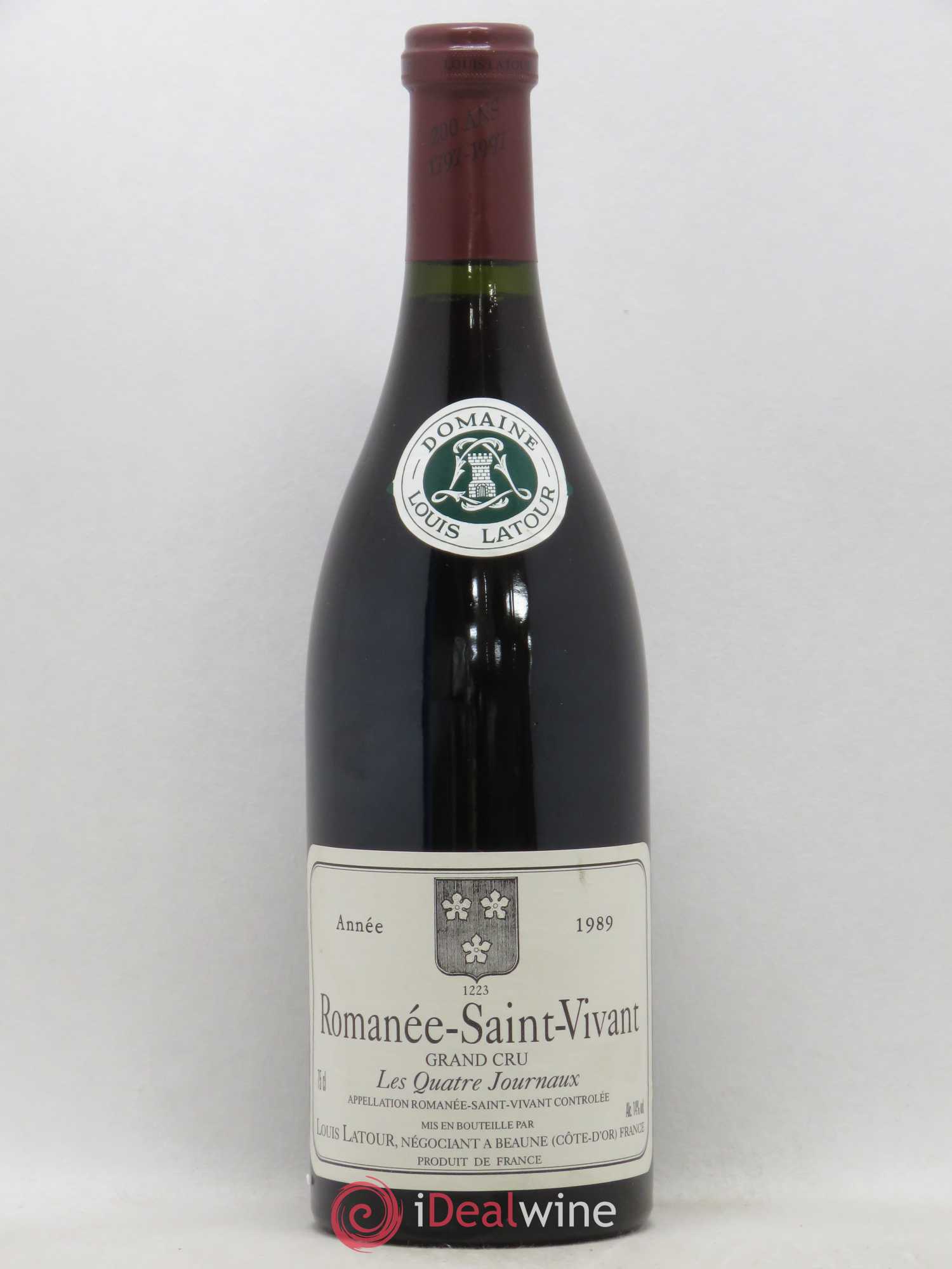 Romanée-Saint-Vivant Grand Cru Les Quatre Journaux Louis Latour 1989 - Lot de 1 bouteille - 0