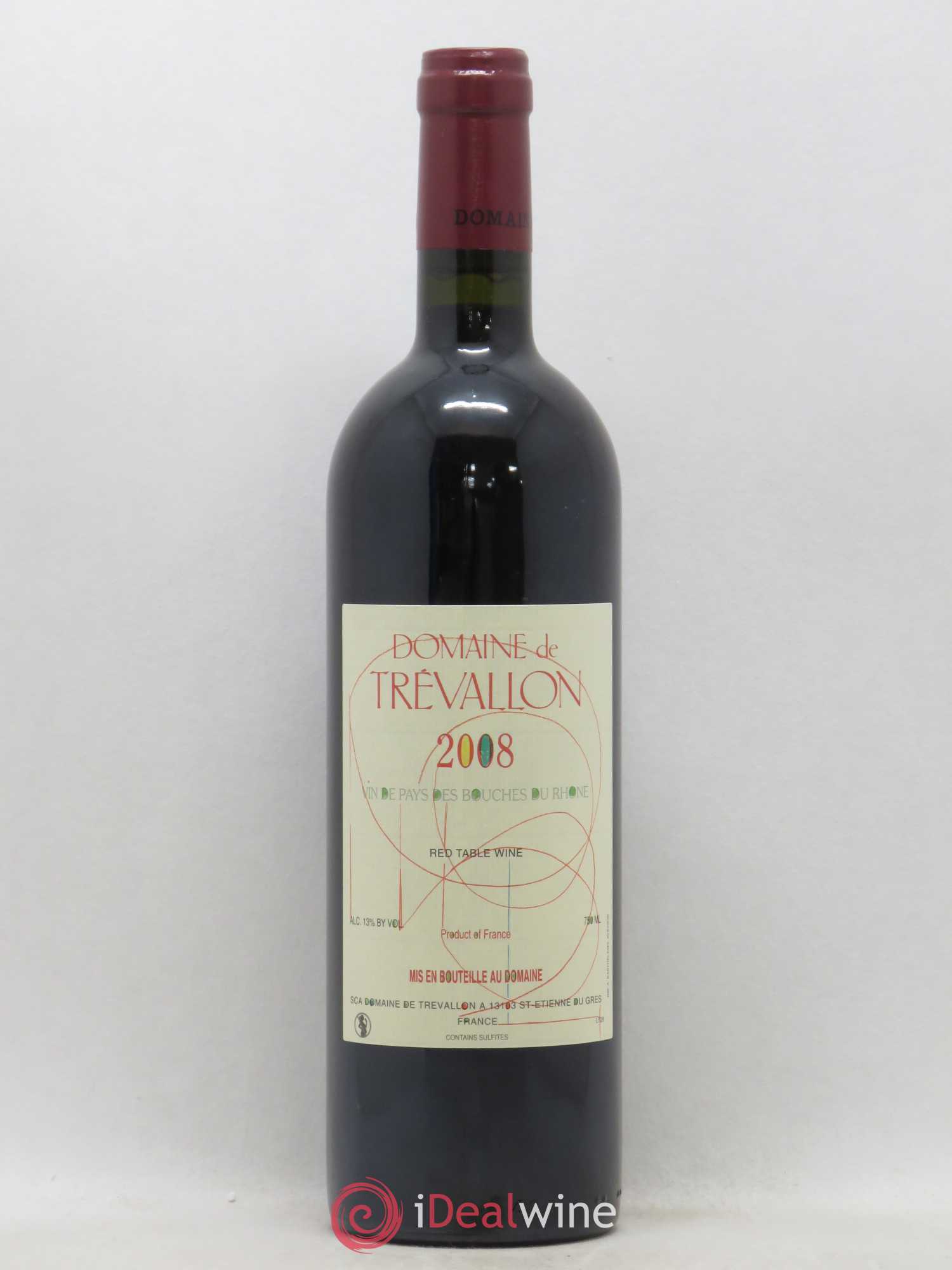 VDP Bouches du Rhône Trévallon (Domaine de) Eloi Dürrbach 2008 - Lot de 1 bouteille - 0