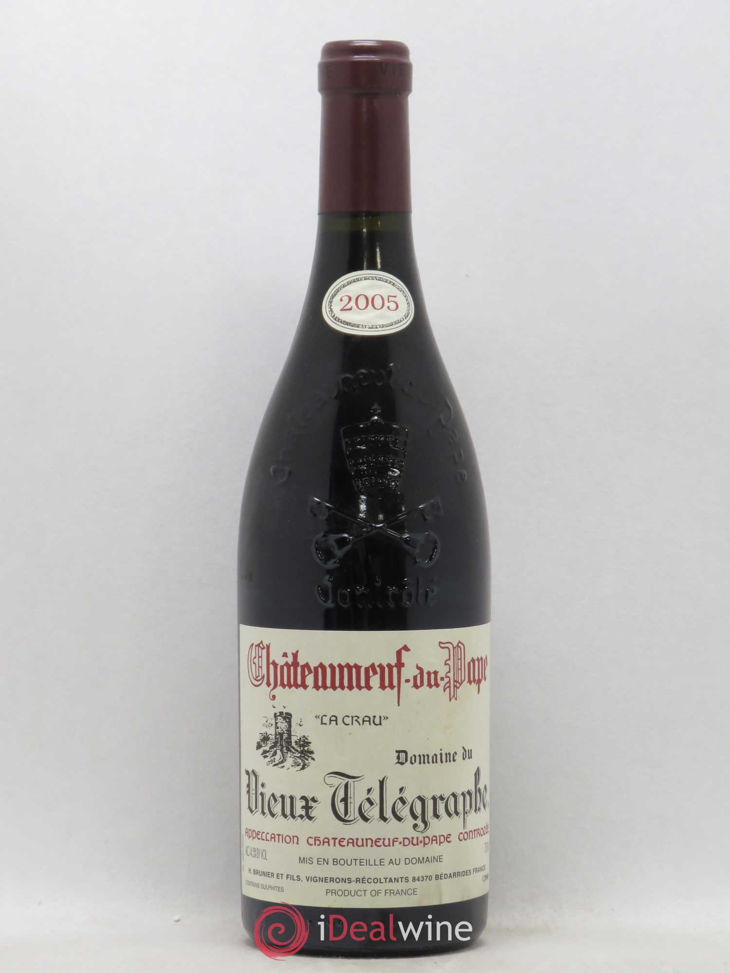 Châteauneuf-du-Pape Vieux Télégraphe (Domaine du) Vignobles Brunier La Crau 2005 - Lot de 1 bouteille - 0