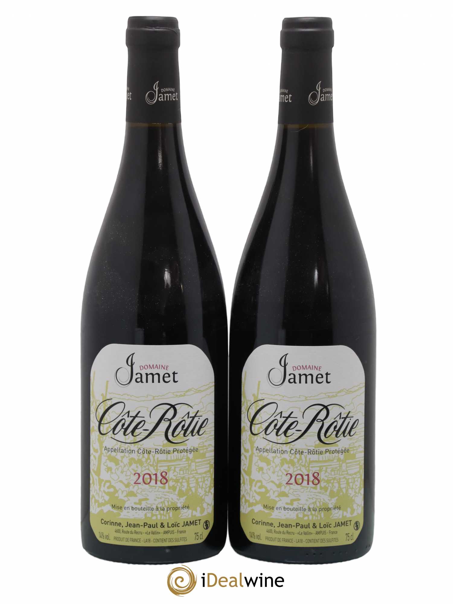 Côte-Rôtie Jamet (Domaine) (sans prix de réserve) 2018 - Lot de 2 bouteilles - 0