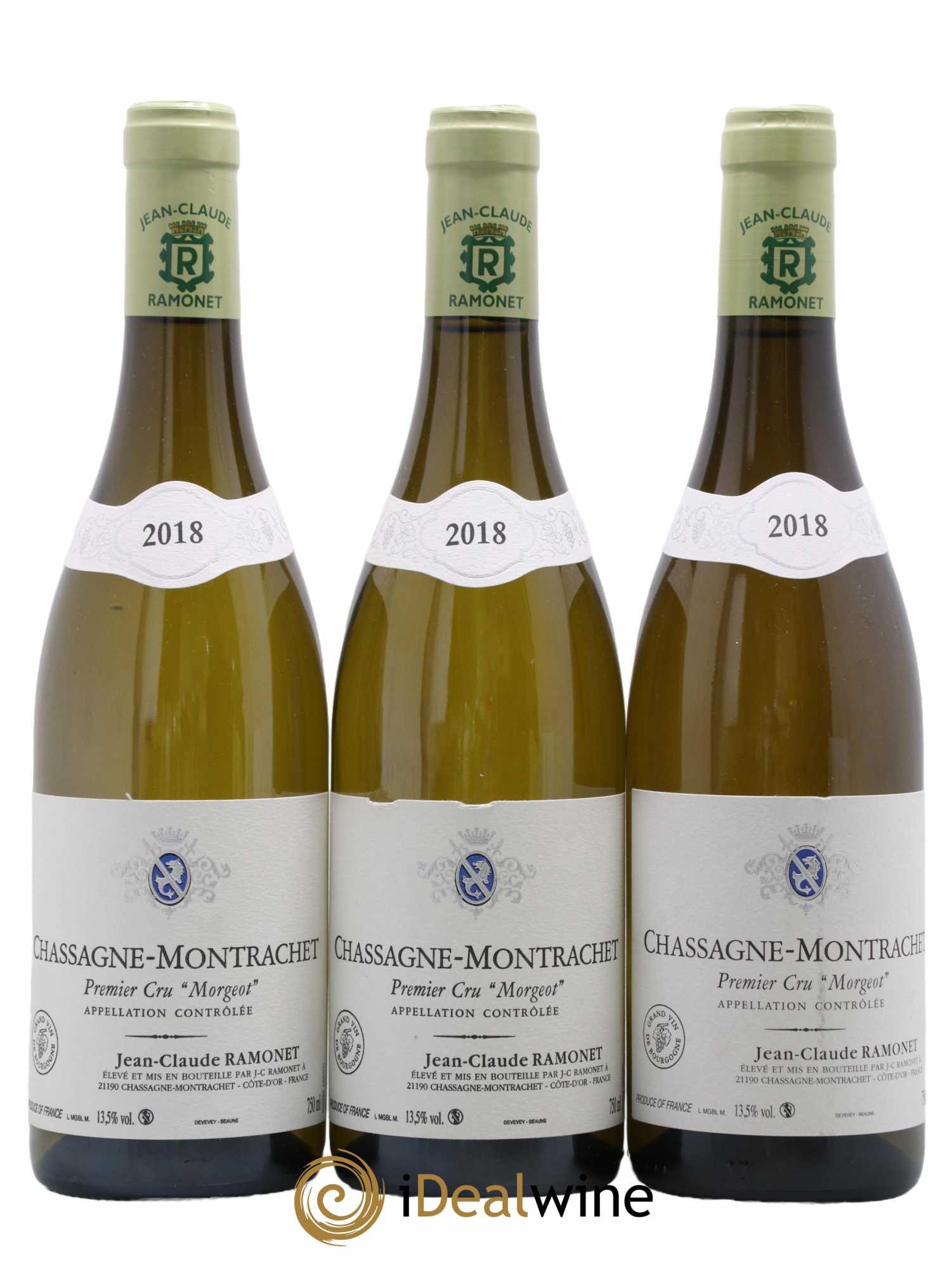 Chassagne-Montrachet 1er Cru Morgeot Ramonet (Domaine) 2018 - Lot de 3 bouteilles - 0