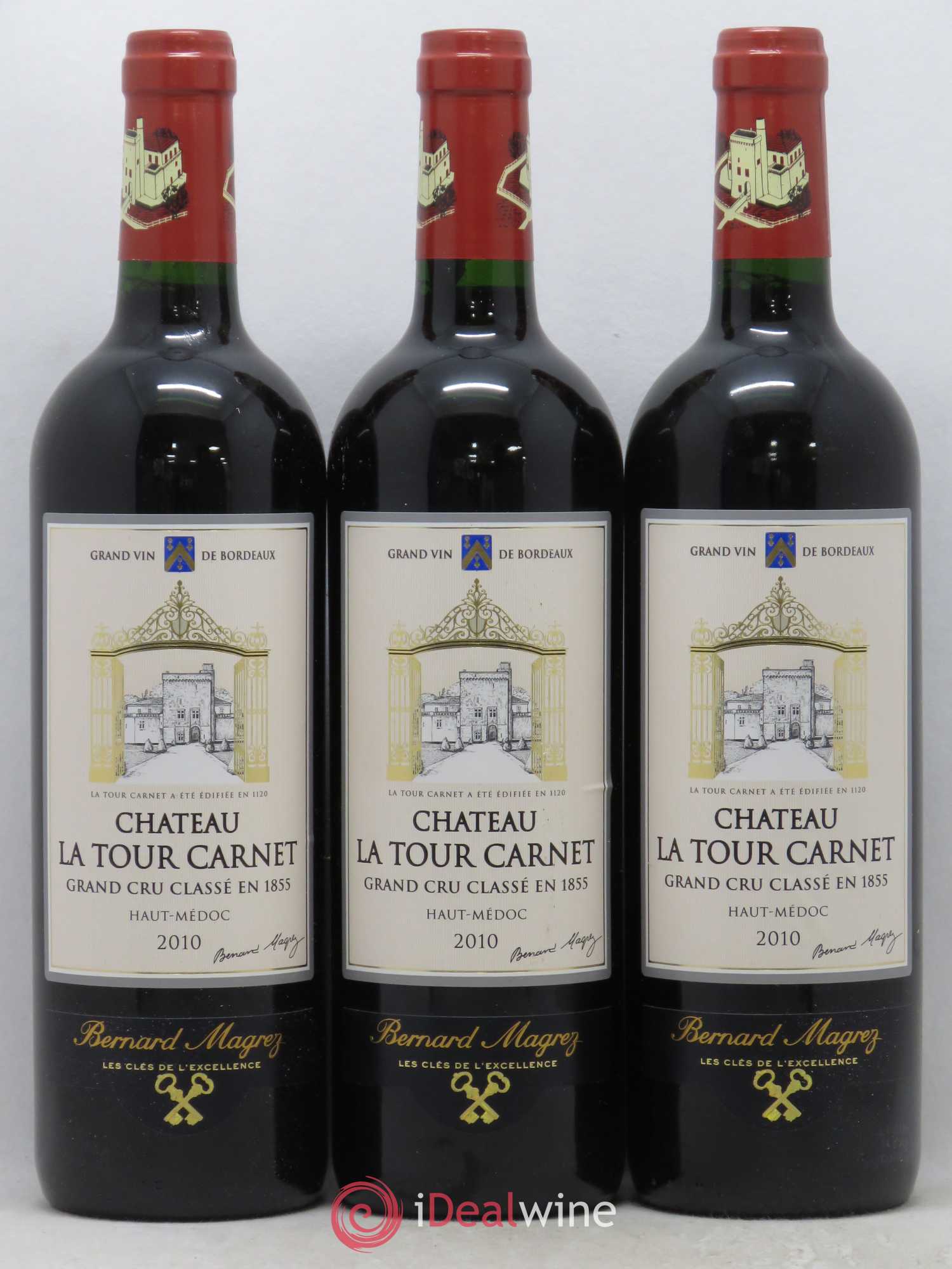 Château la Tour Carnet 4ème Grand Cru Classé 2010 - Lot de 6 bouteilles - 1