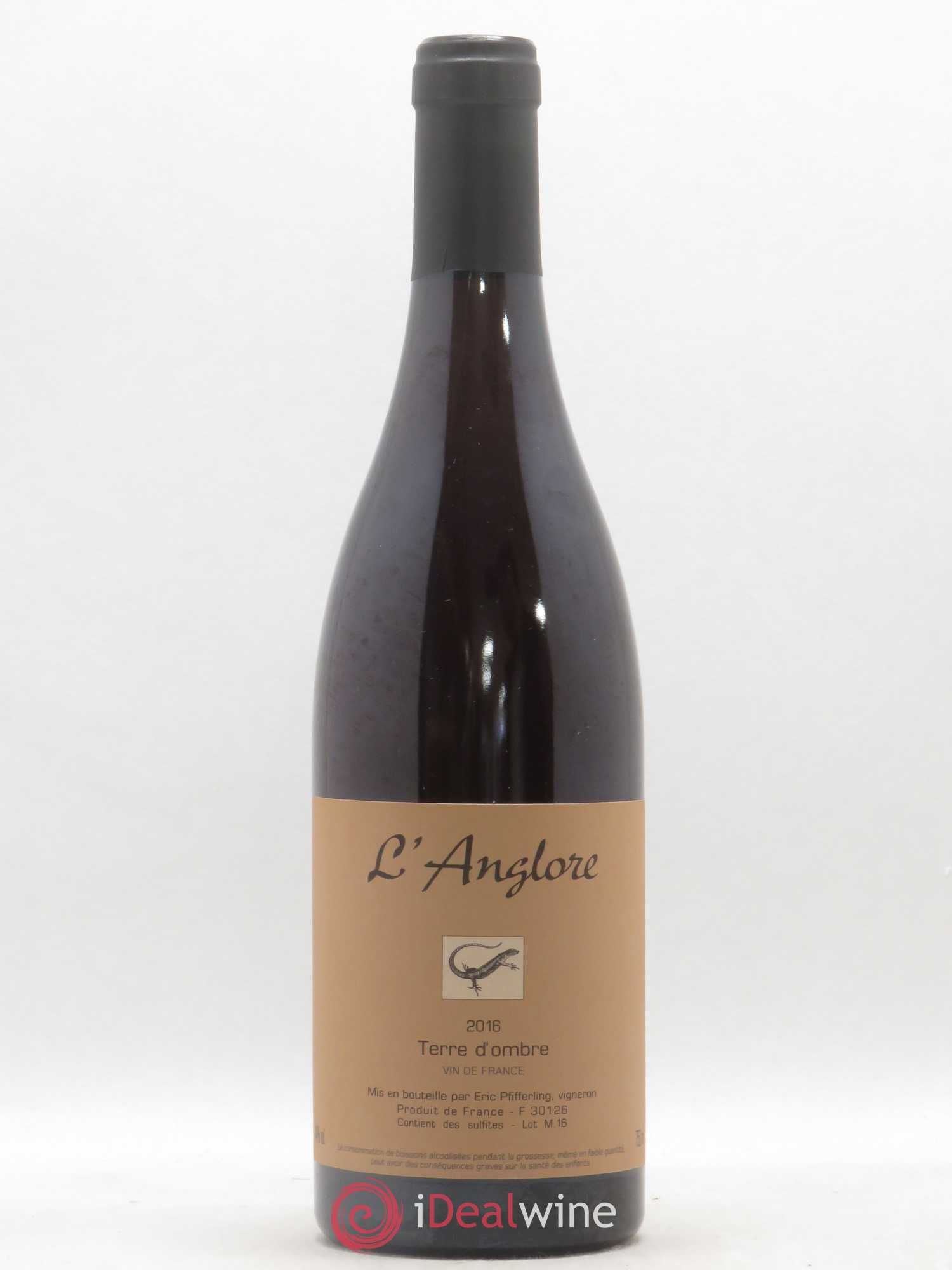 Vin de France Terre d'Ombre L'Anglore 2016 - Lot de 1 bouteille - 0