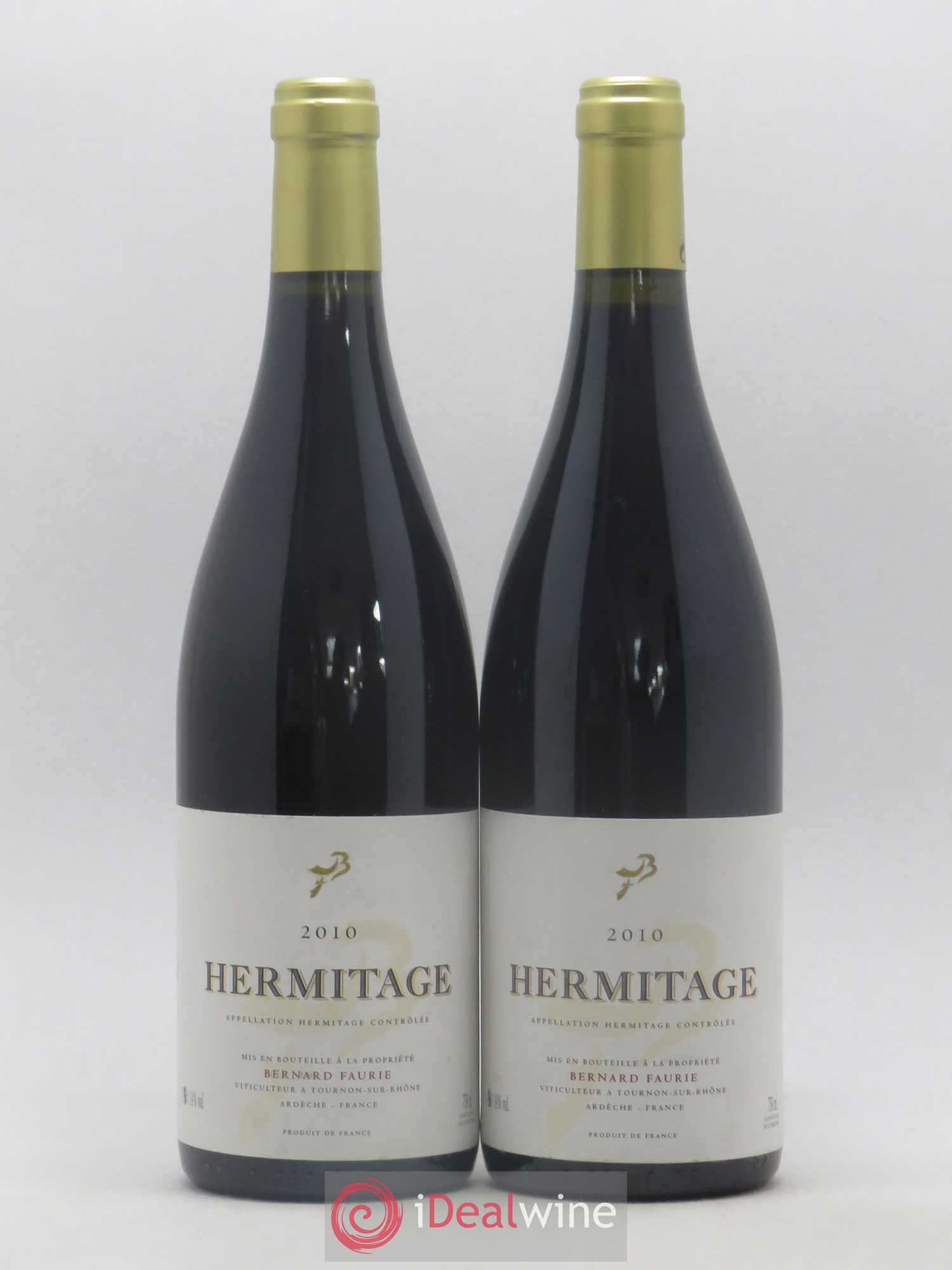 Hermitage Bessards Méal (capsule dorée) Bernard Faurie 2010 - Lot de 2 bouteilles - 0