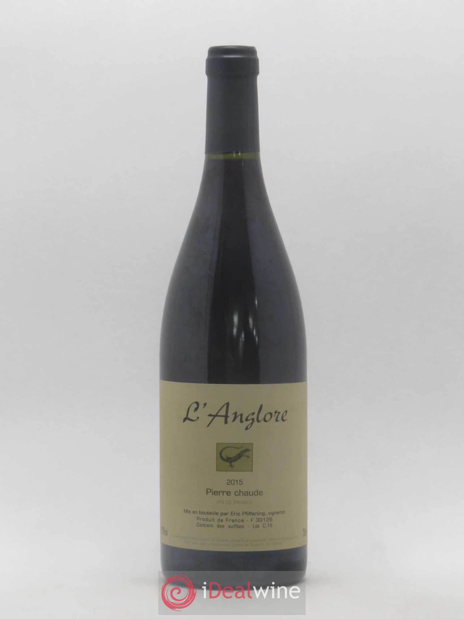 Vin de France Pierre chaude L'Anglore 2015 - Lot de 1 bouteille - 0