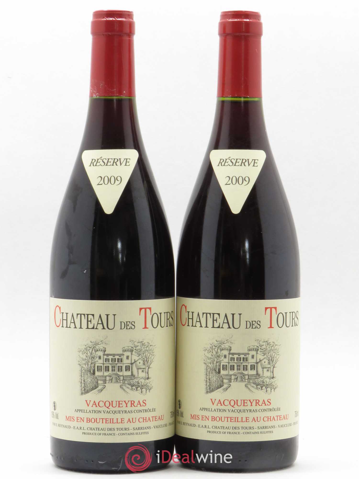 Vacqueyras Château des Tours Emmanuel Reynaud 2009 - Lot de 2 bouteilles - 0