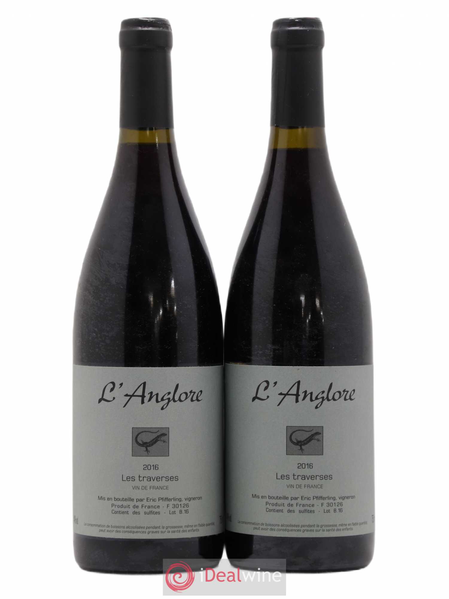 Vin de France Les Traverses L'Anglore 2016 - Lot de 2 bouteilles - 0