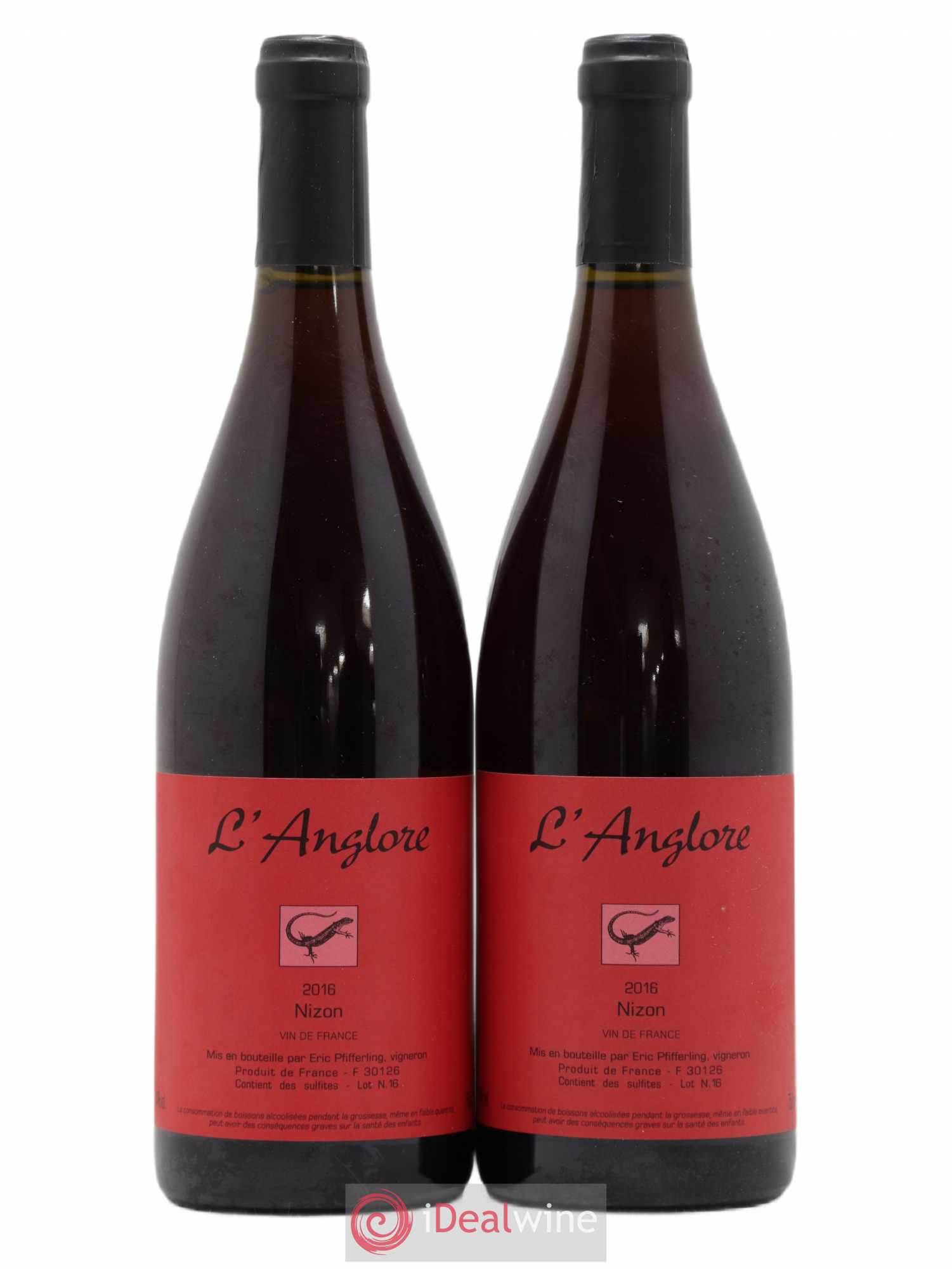 Vin de France Nizon L'Anglore 2016 - Lot de 2 bouteilles - 0